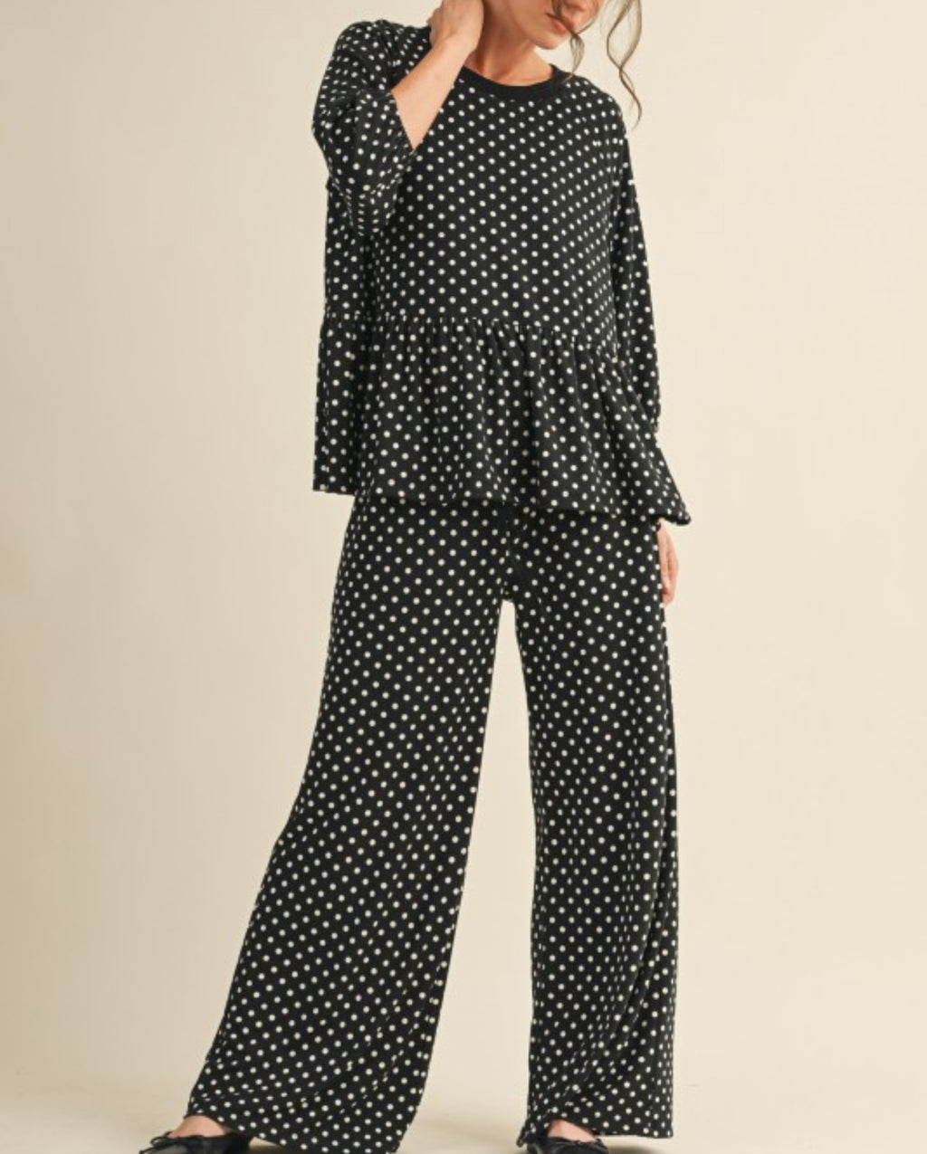 Black Polka Dot Pants