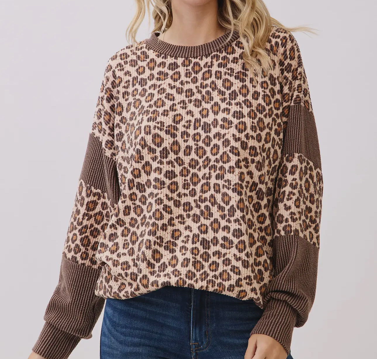 Brown Leopard Sweatshirt