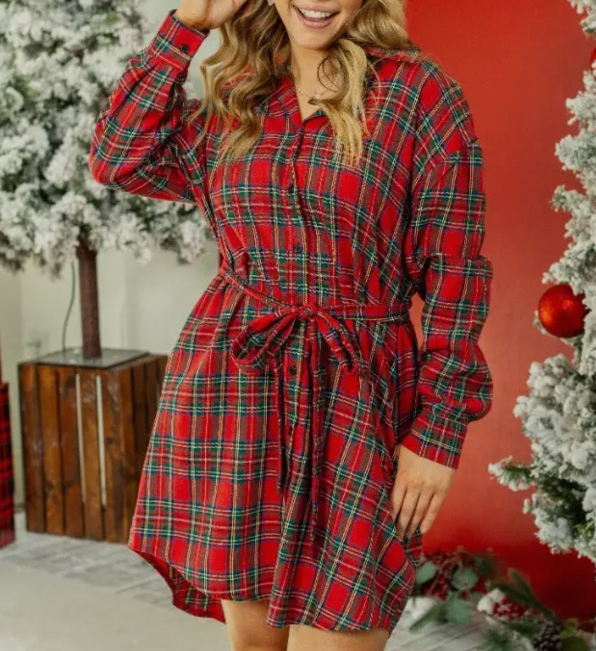 Red Flannel Dress