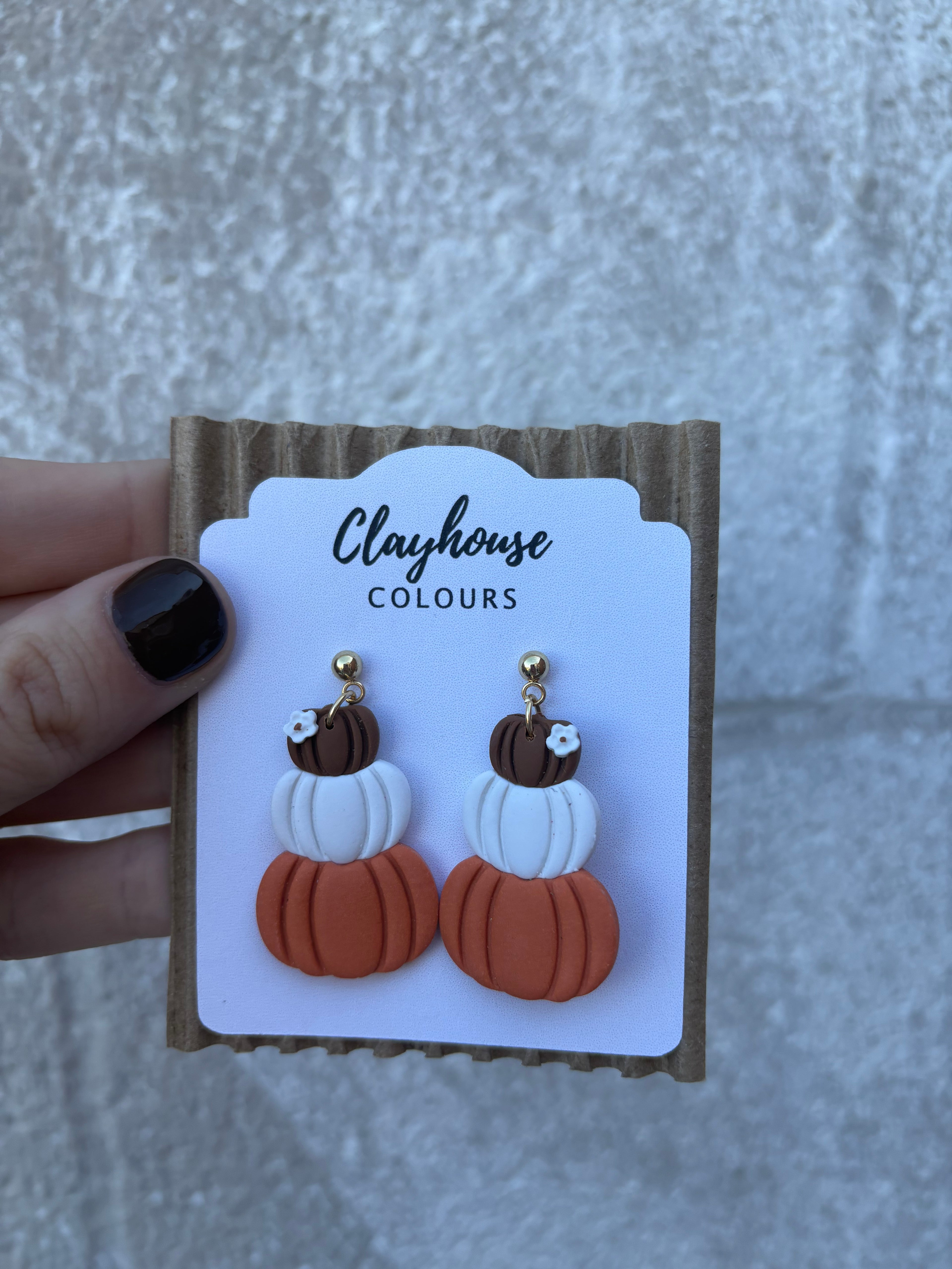 Brown/Cream/Pumpkin Earrings
