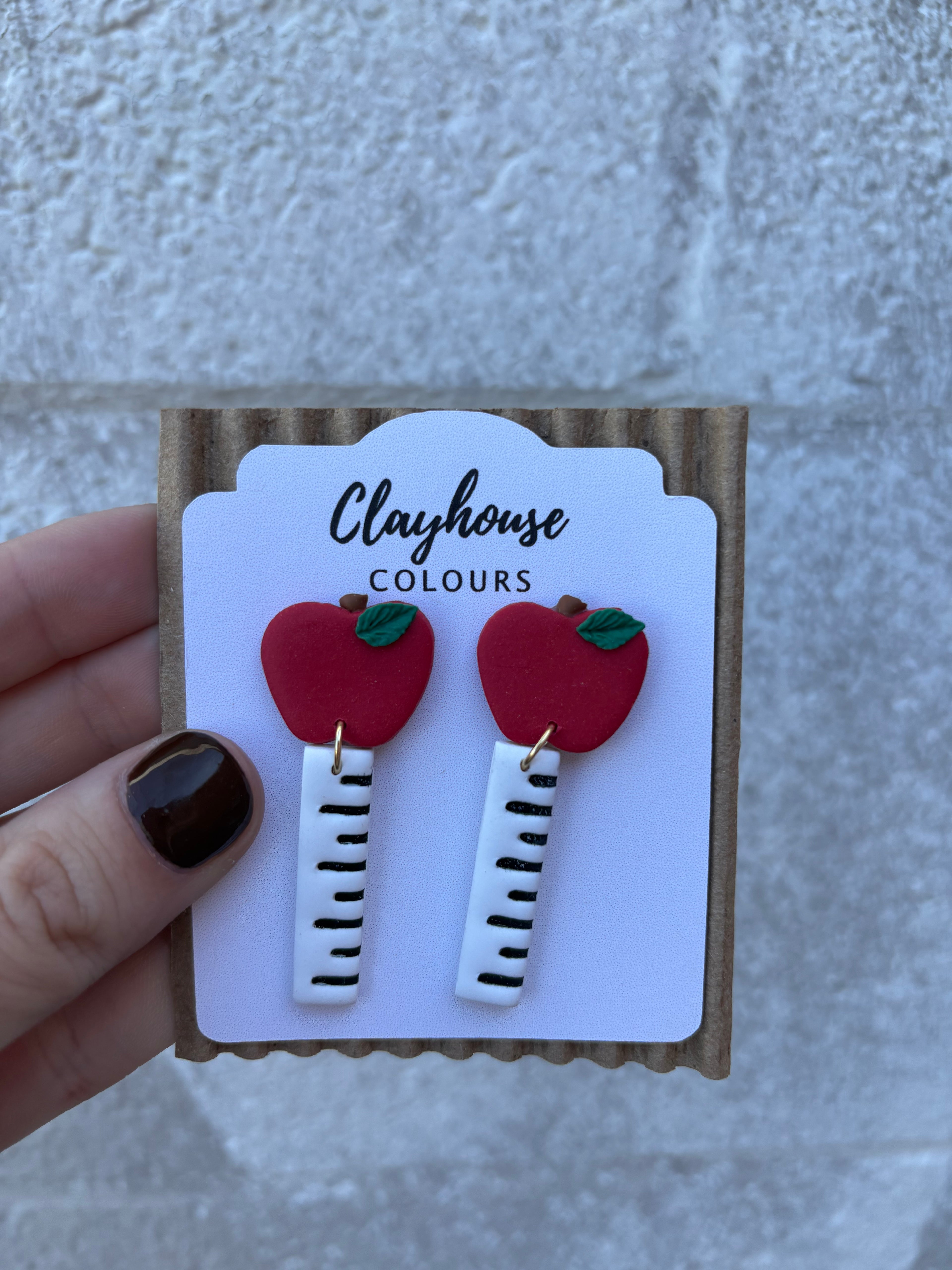 Apple/Ruler Earrings