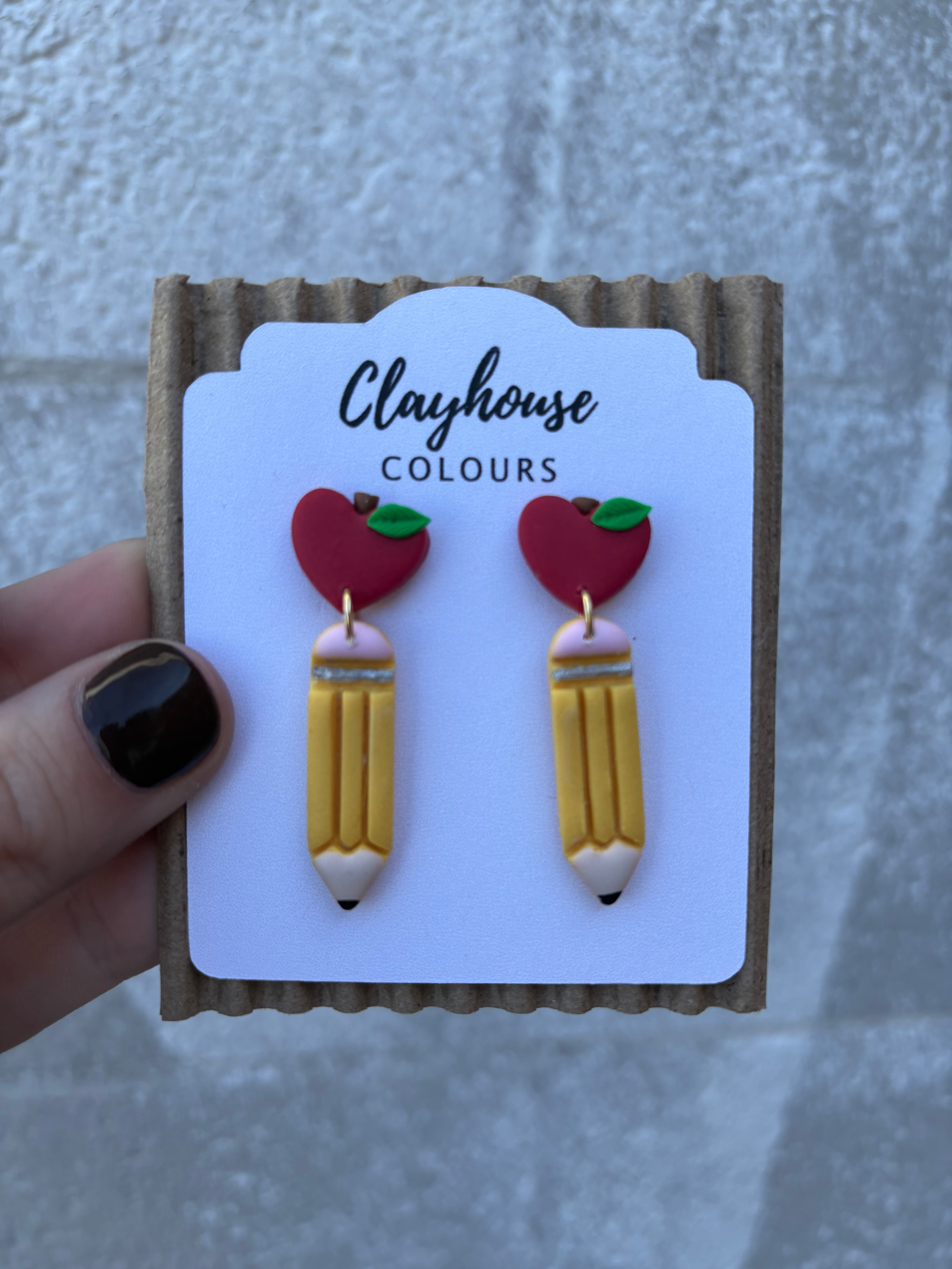 Apple/Pencil Earrings