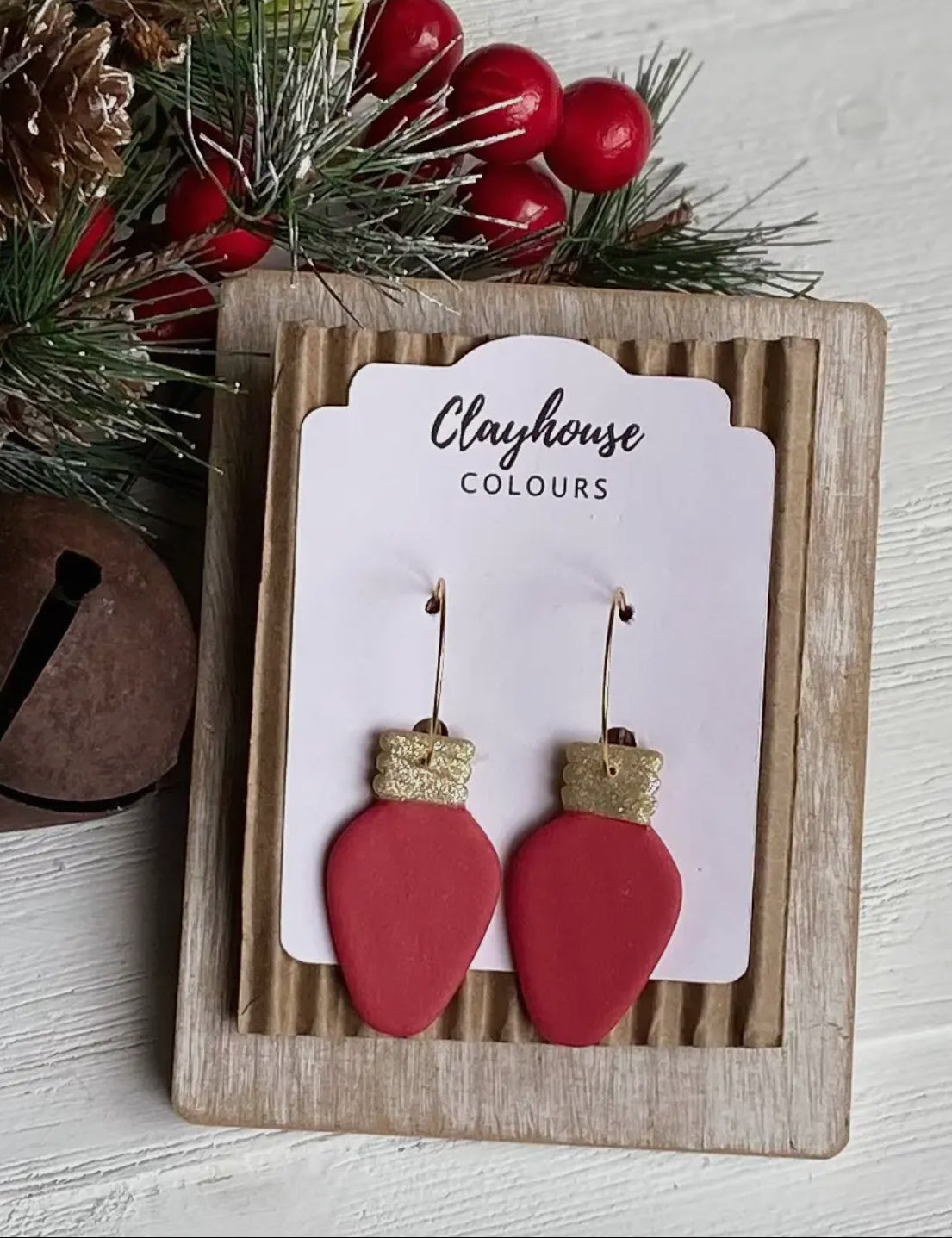 Red Christmas Lights Earrings