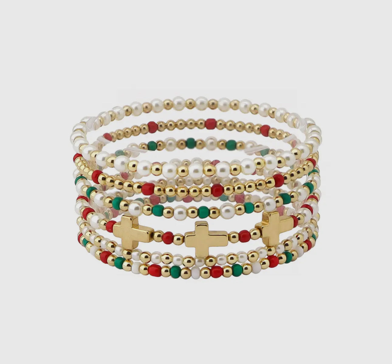 Christmas Multi Stack Bracelet