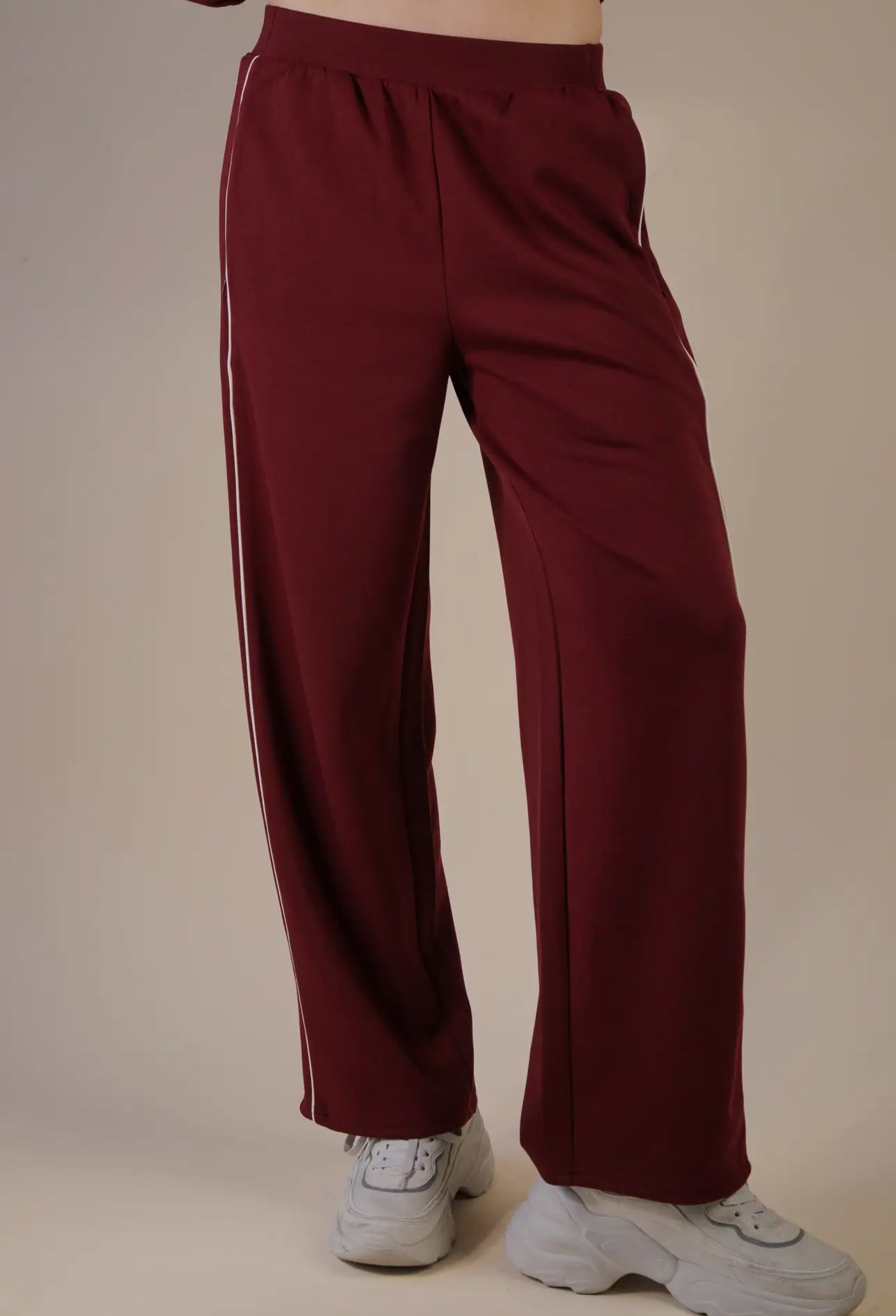 Burgundy Casual Sweat Pants