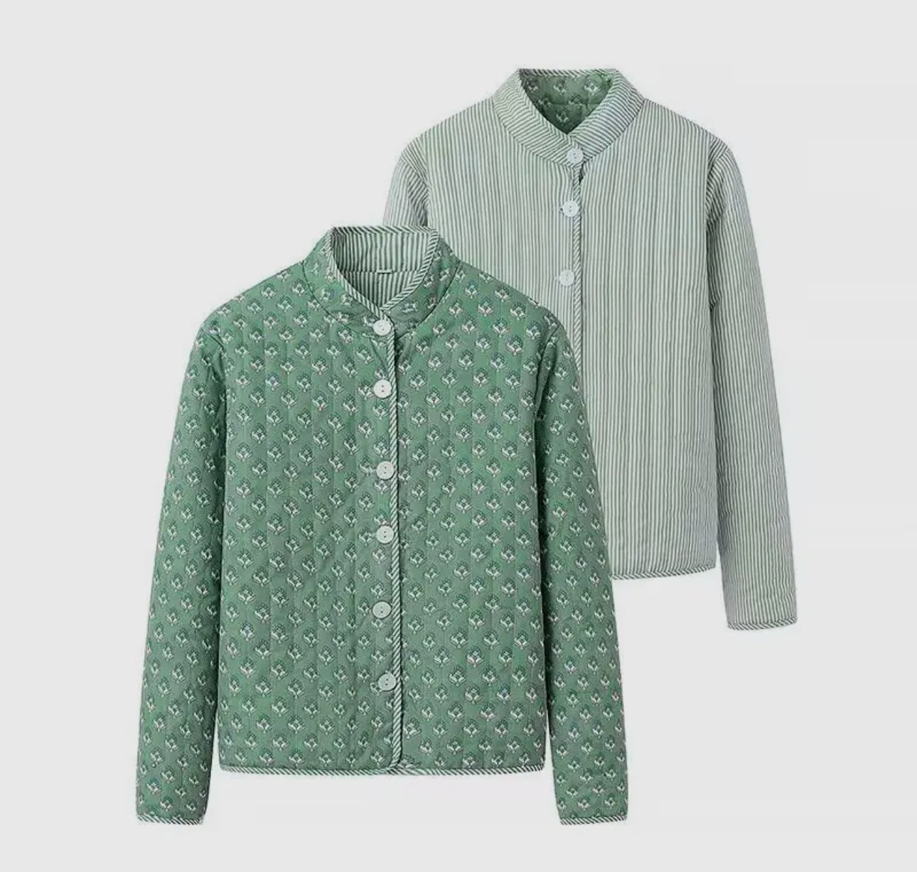 Green Reversible Quilted Jacket