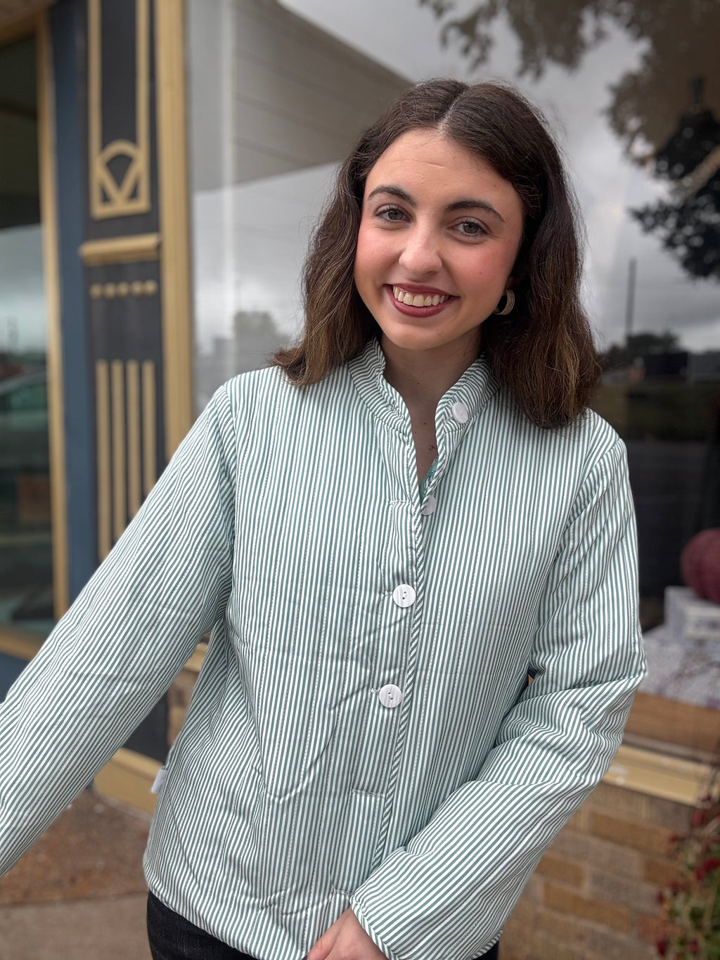 Green Reversible Quilted Jacket