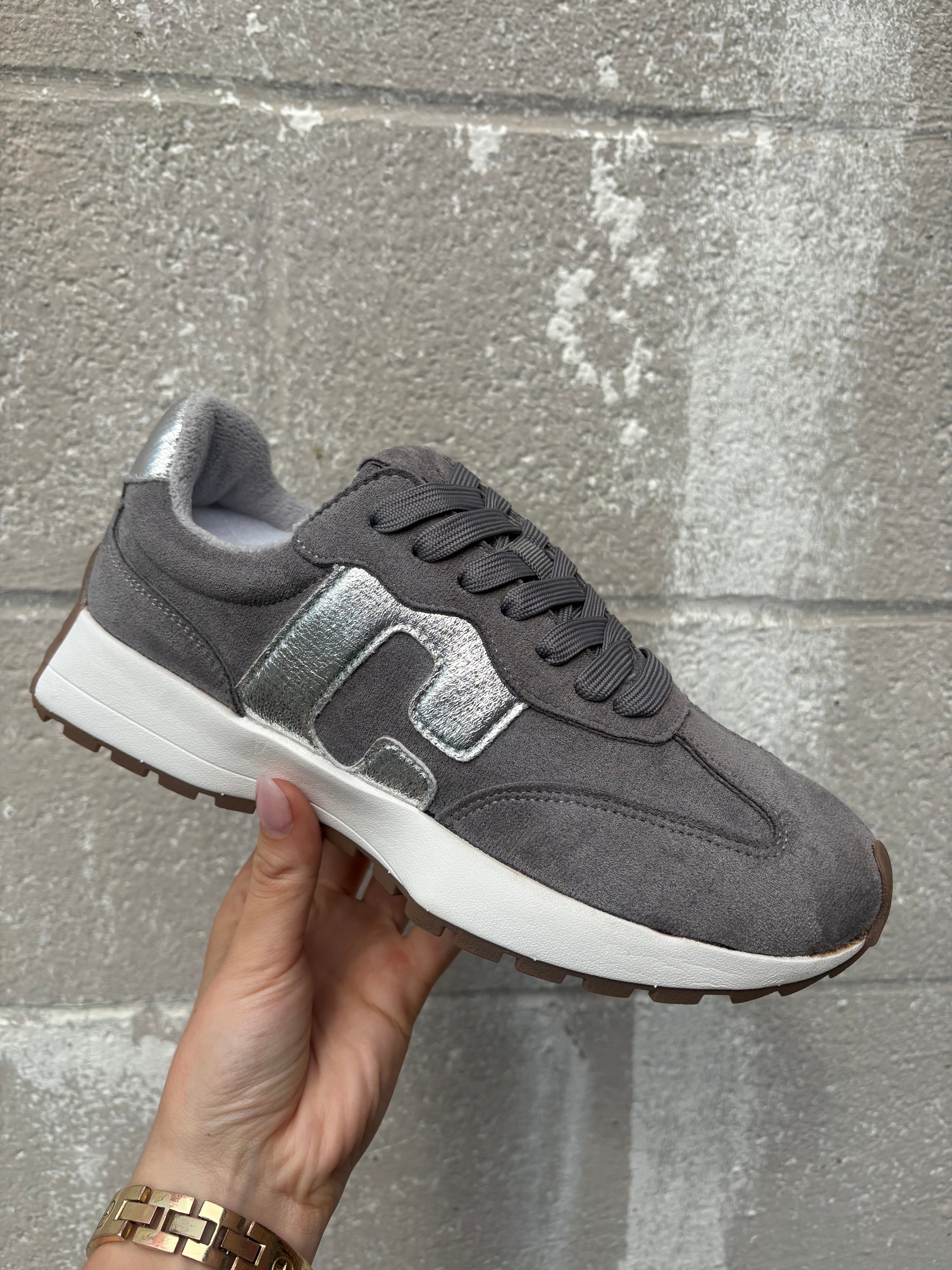 Corkys No Prob Sneakers- Grey Faux Suede