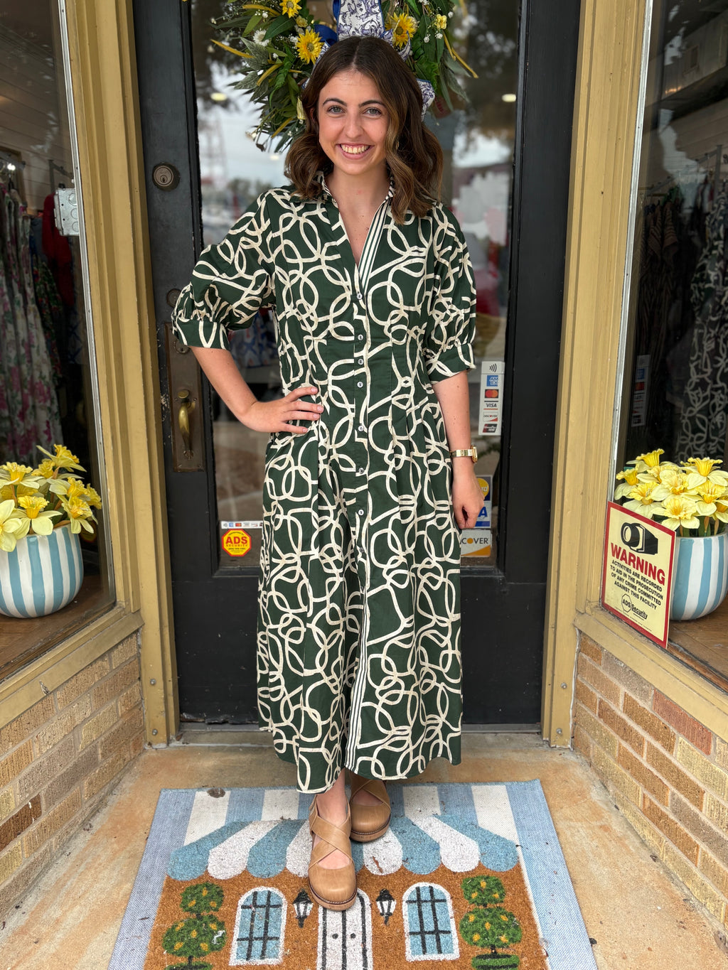 Emerald Oasis Midi Dress