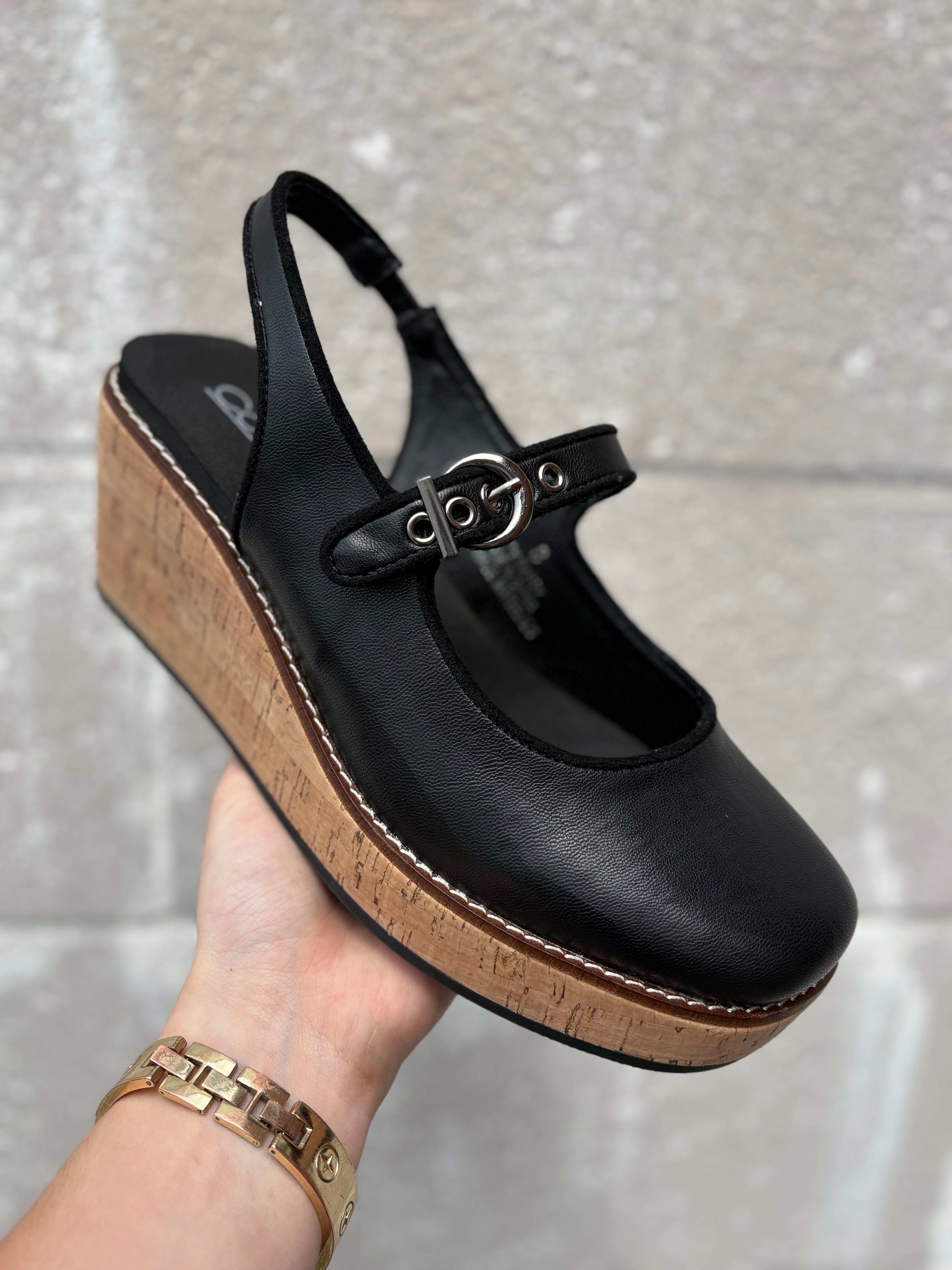 Corkys Pity Party Wedge- Black