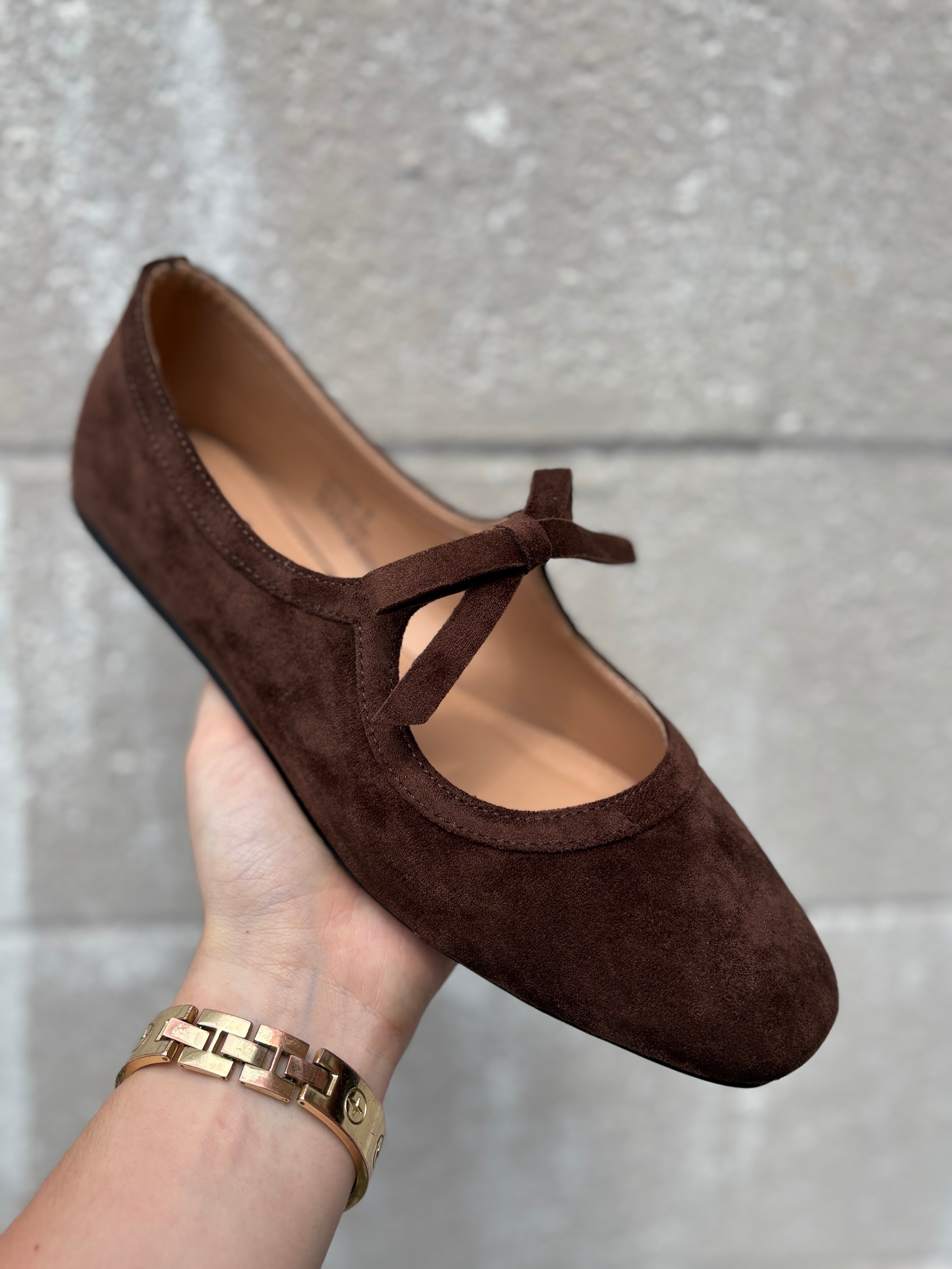 Corkys Layover Ballet Flat- Chocolate