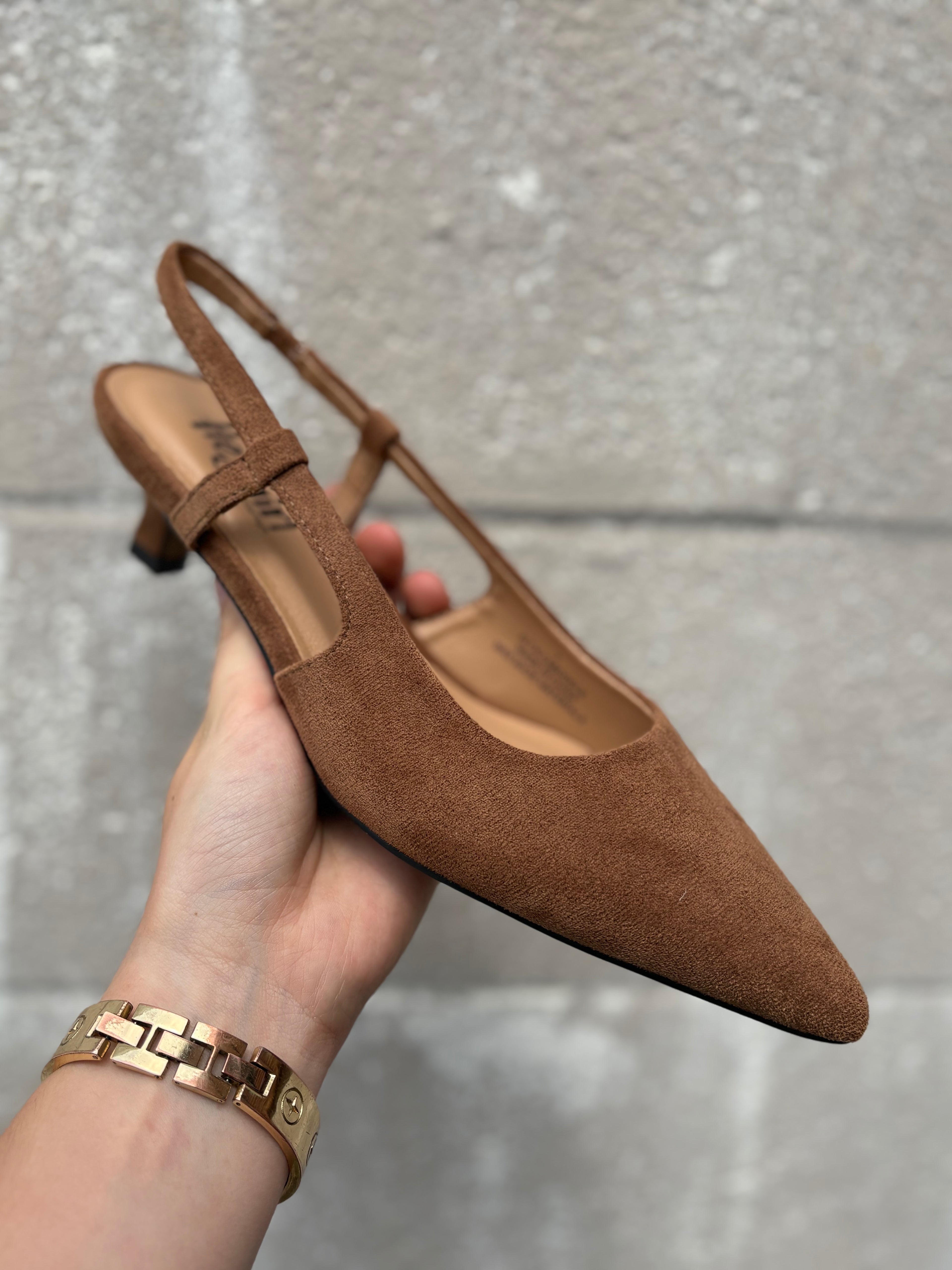 Corkys Kit N Caboodle Kitten Heel- Tobacco Suede