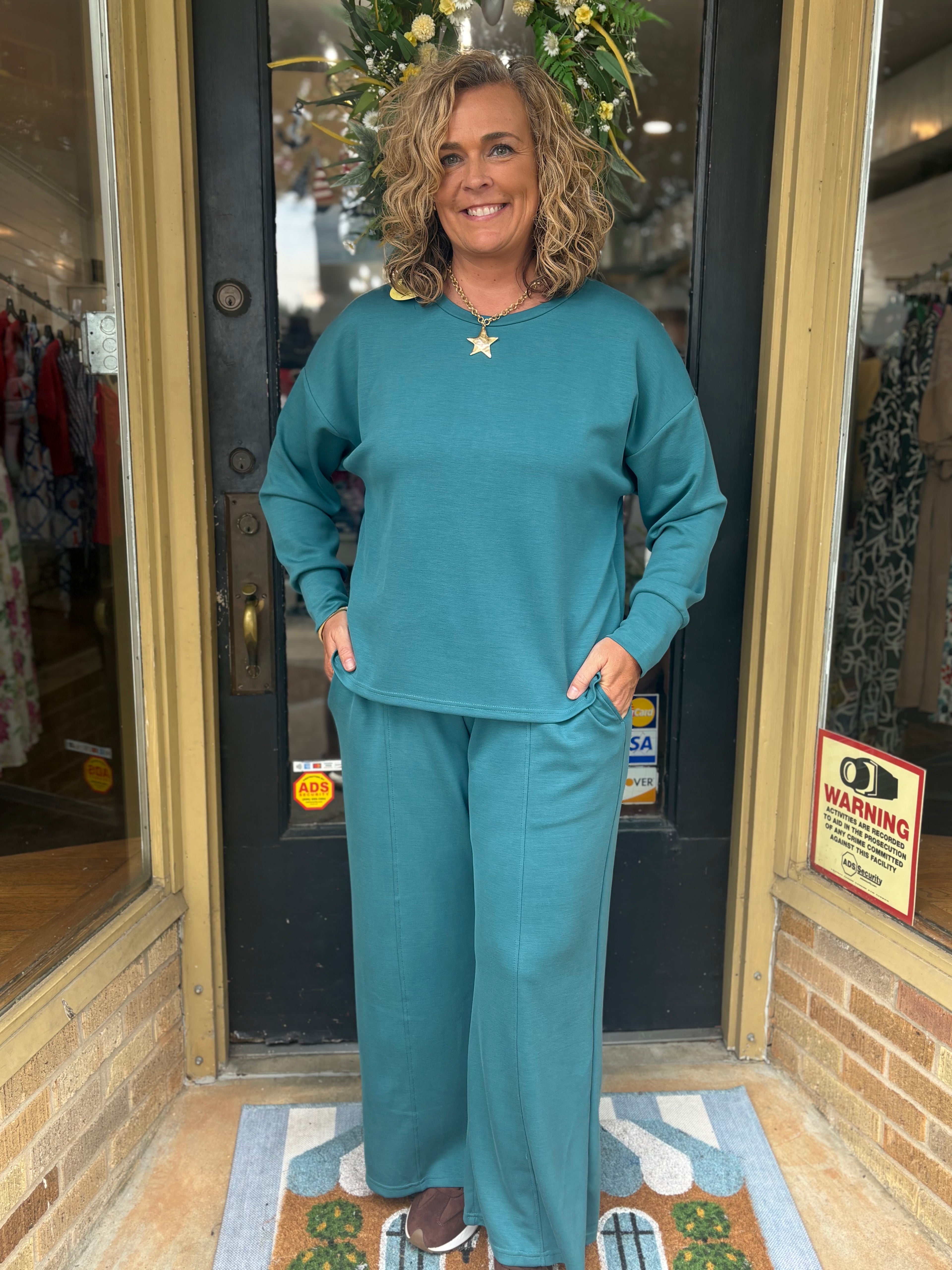 Teal Time Top