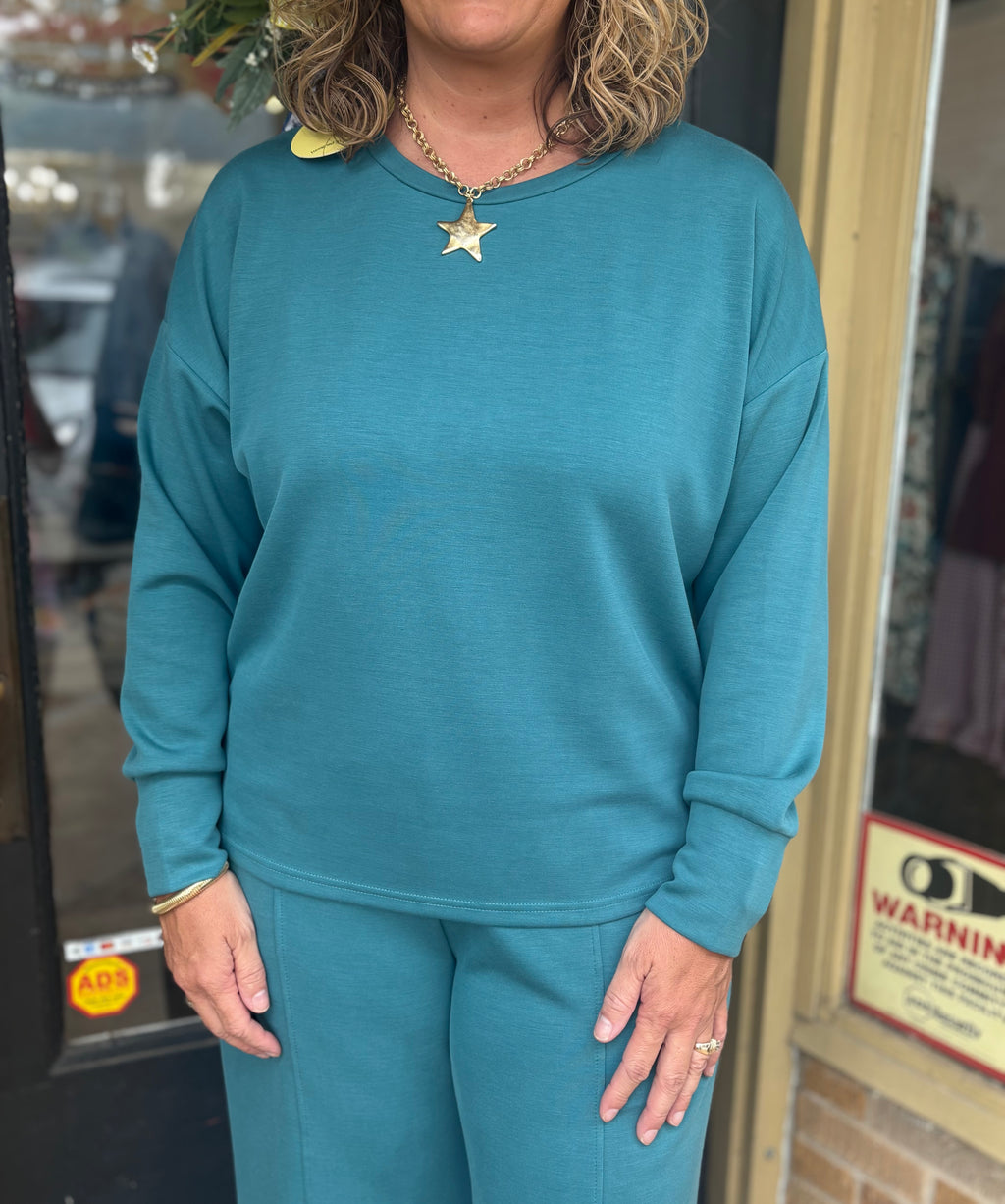 Teal Time Top
