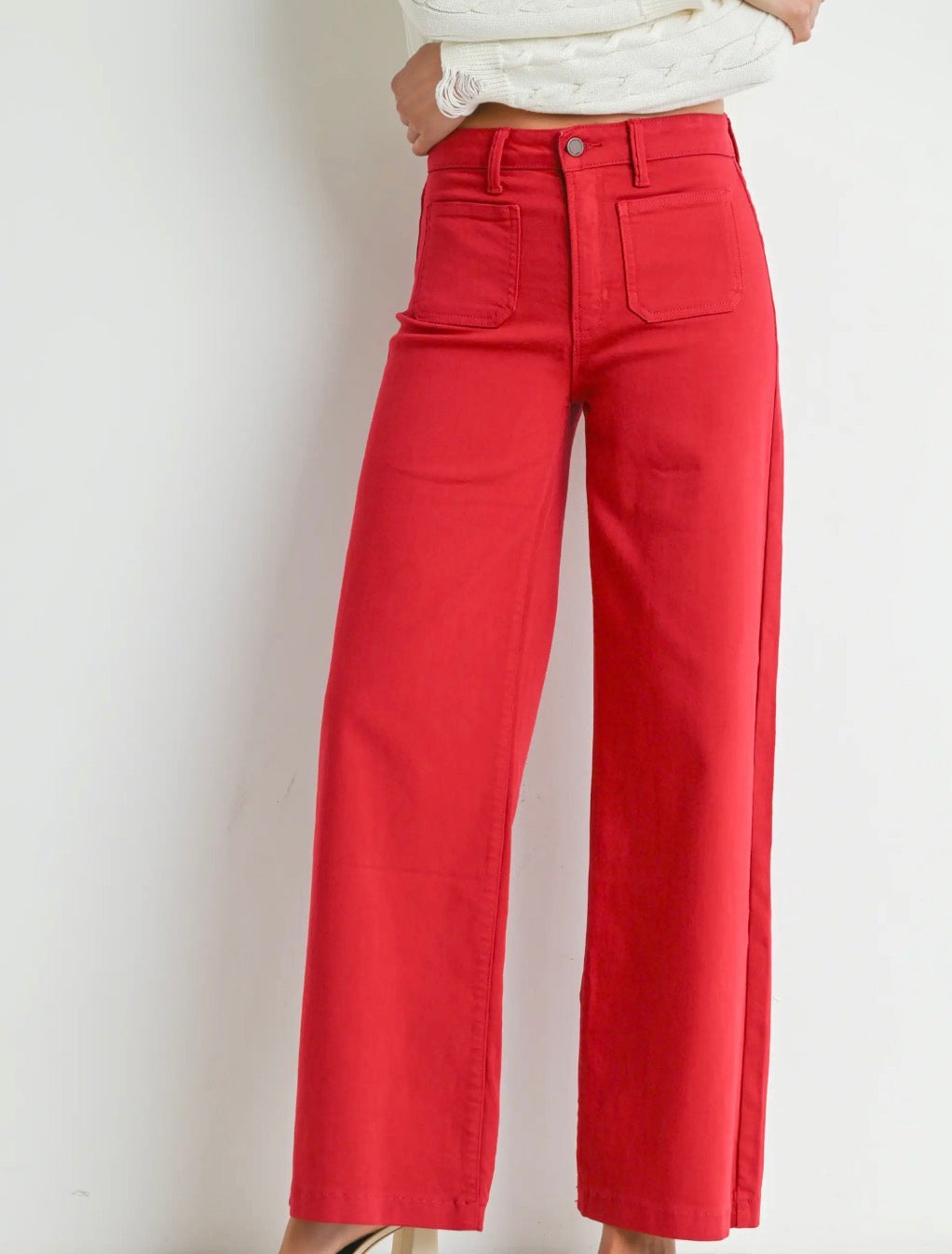 JBD Dark Red Front Pocket Jean