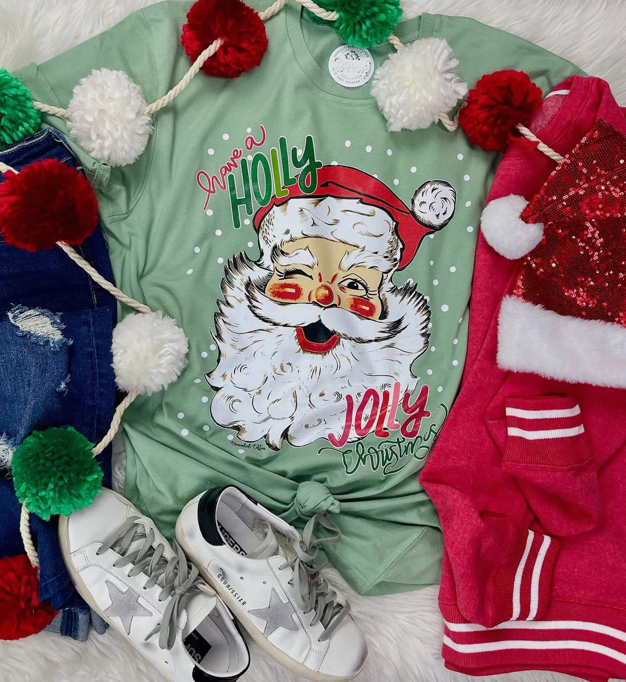 Holly Jolly Santa Tee