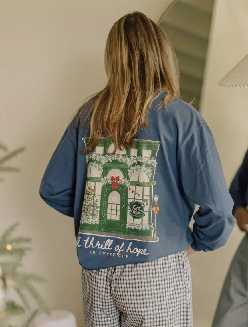 Cup of Cheer Graphic Long Sleeve Tee