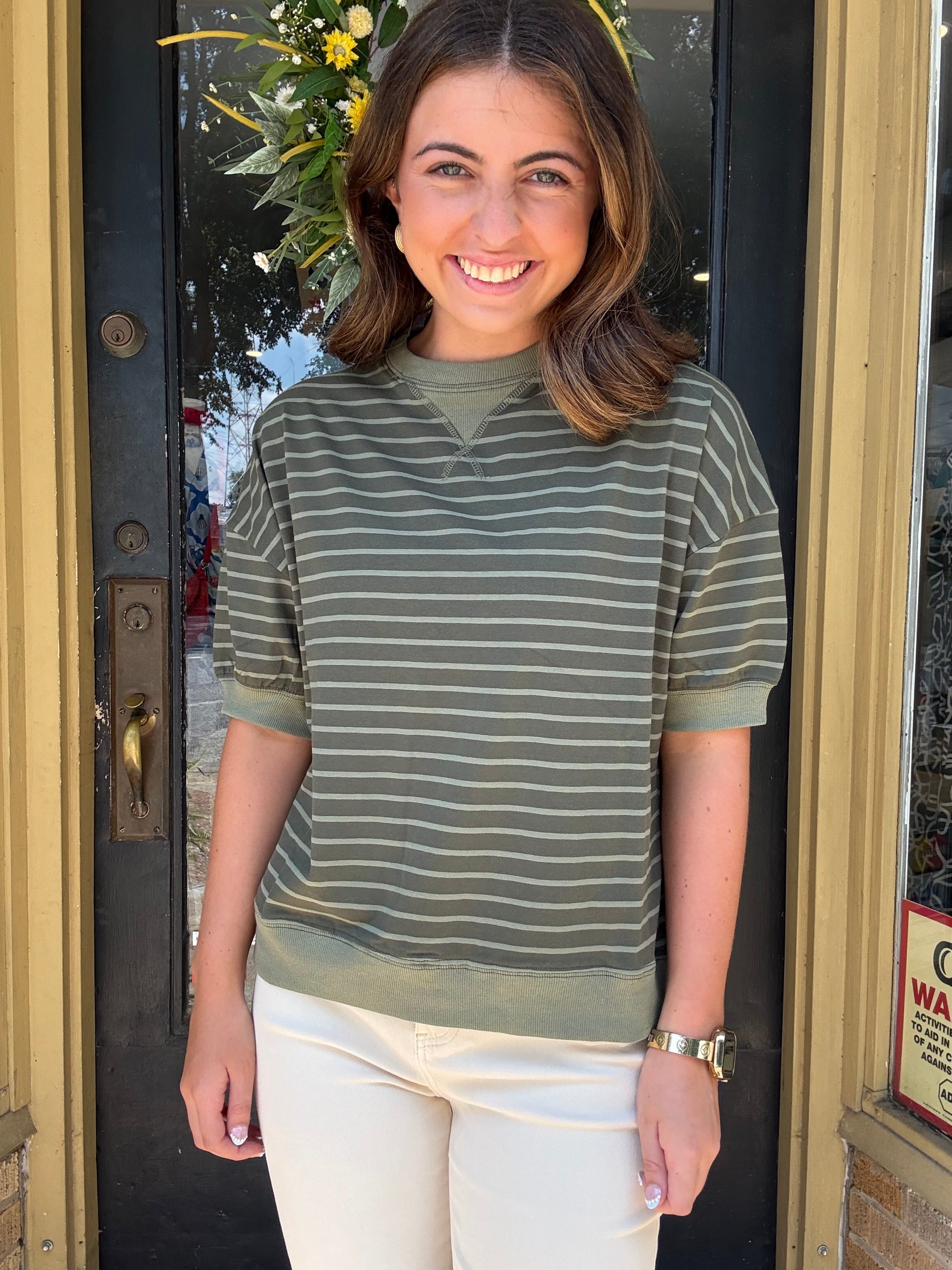 Back to Basics Top- Olive
