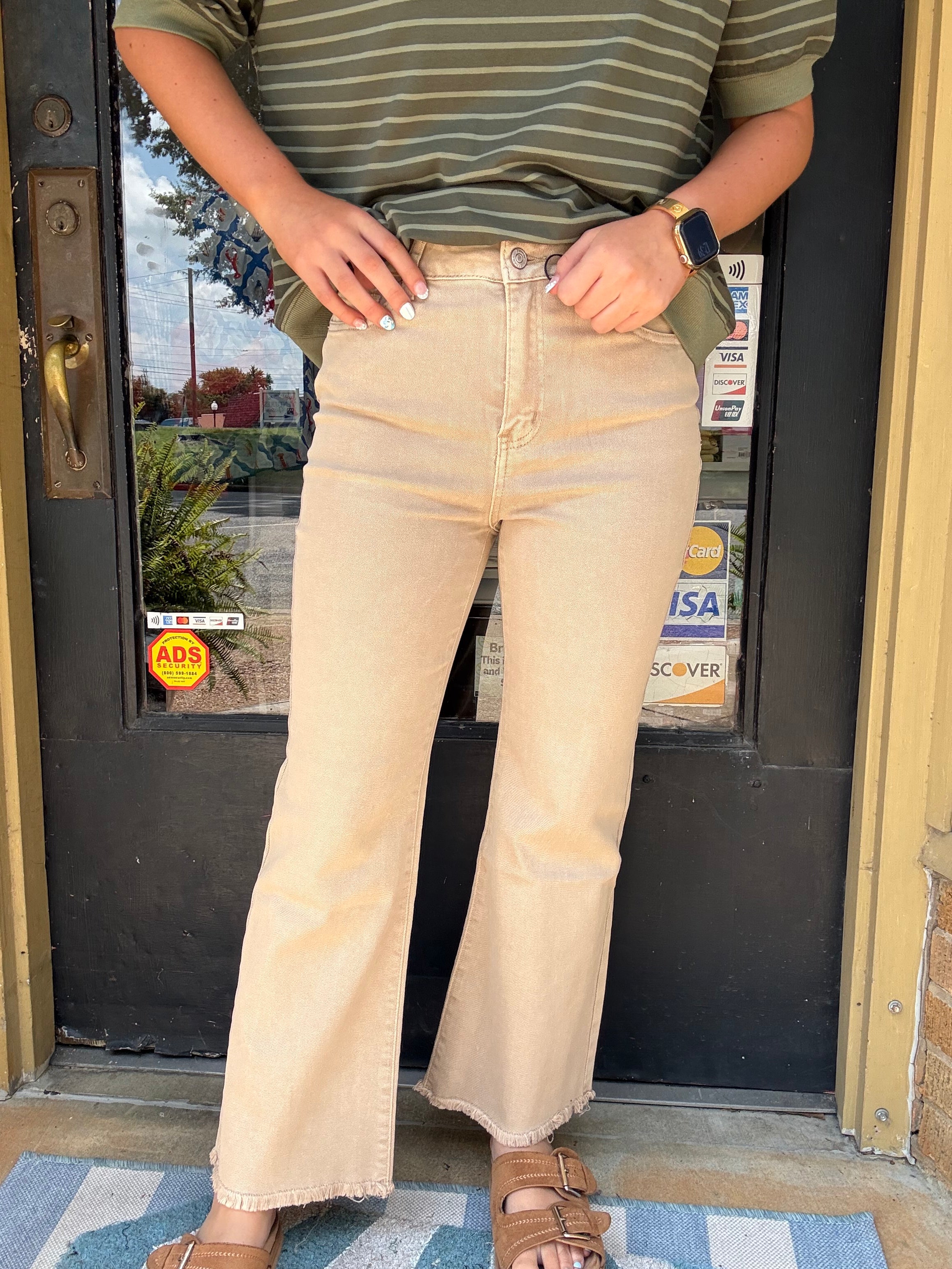 PLUS Simply Bootcut Pants- Tan