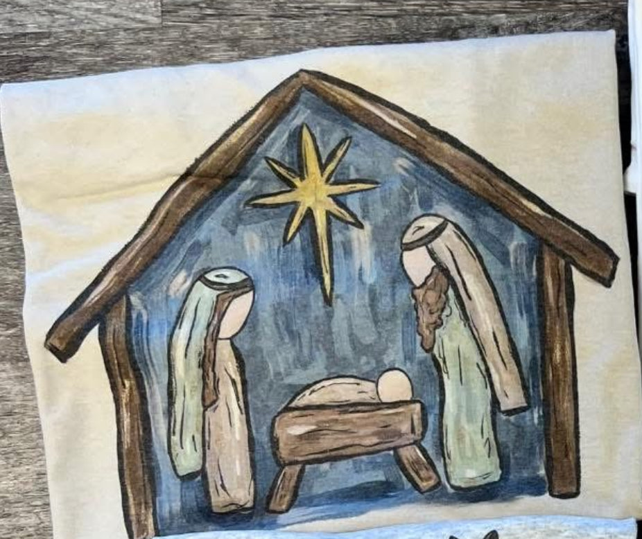 Watercolor Nativity Tee