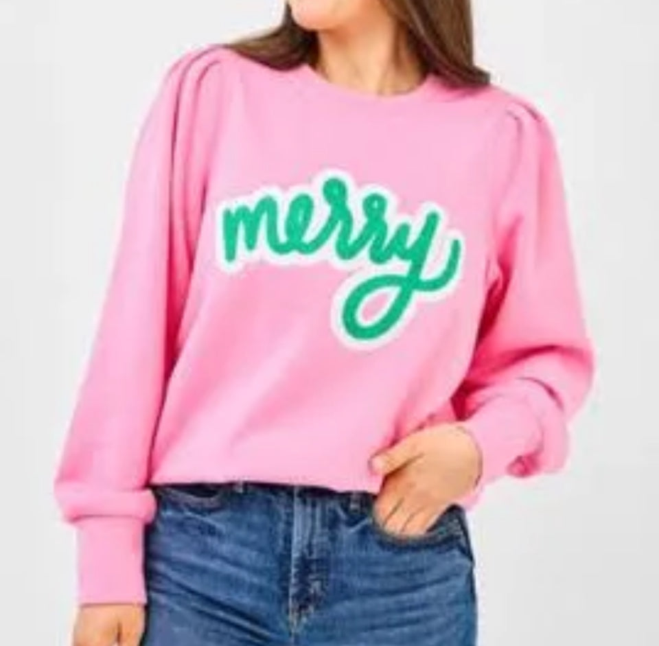 Mary Square Pink Sweatshirt