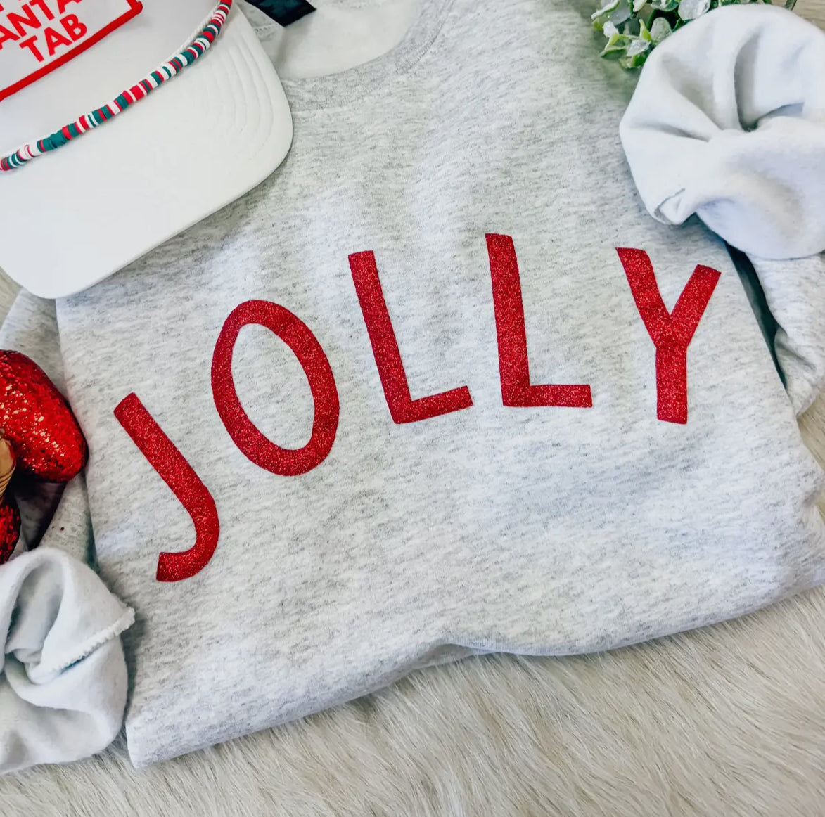 Jolly Glitter Puff Sweatshirt