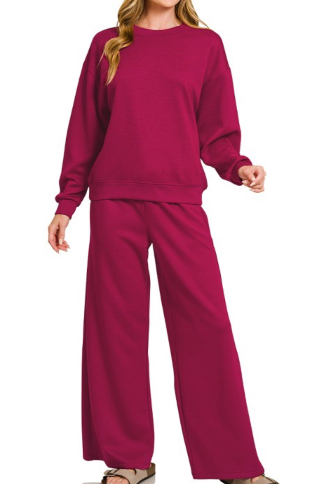 Dark Pink Scuba Pants