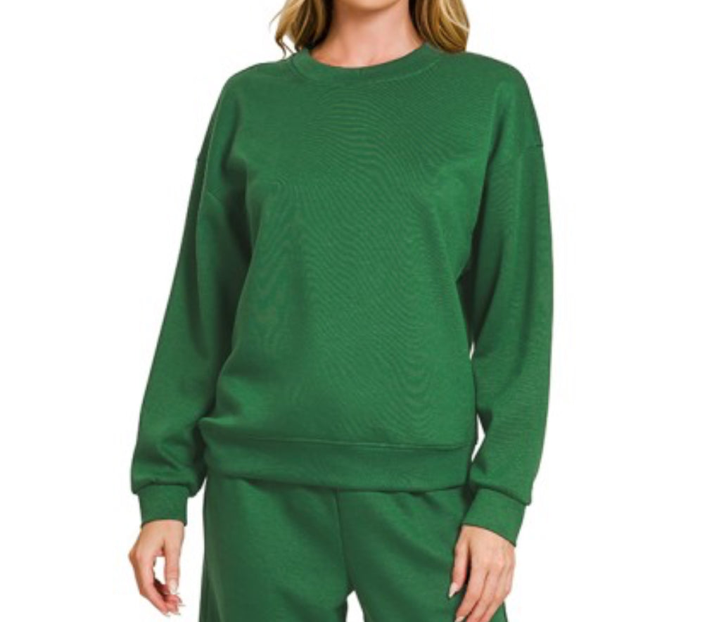 Dark Green Scuba Crewneck