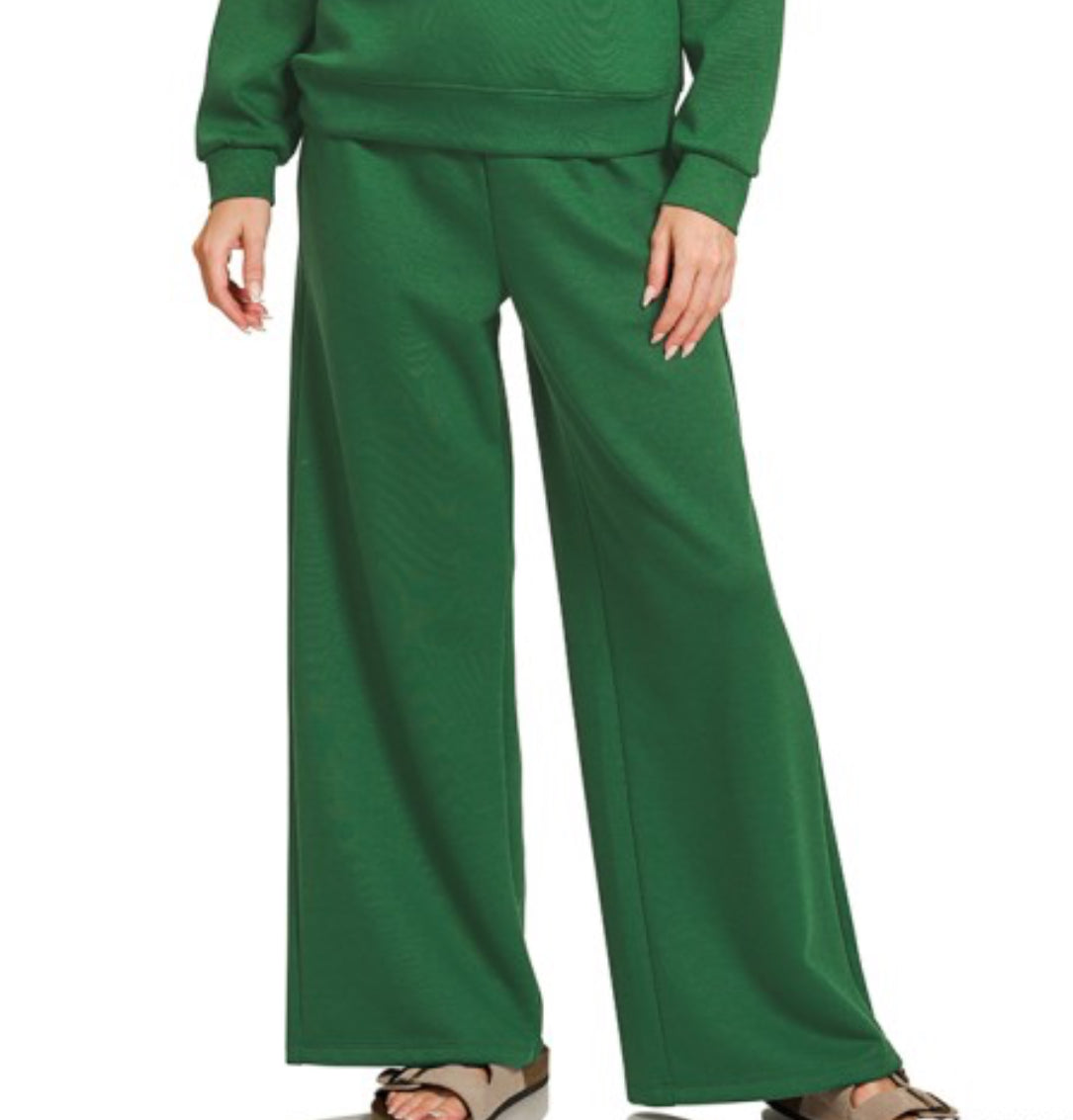 Dark Green Scuba Pants