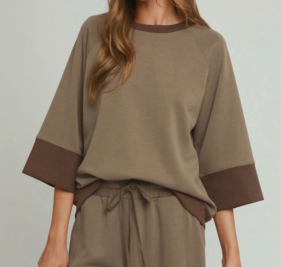 Brown Sugar Cloud Knit Top