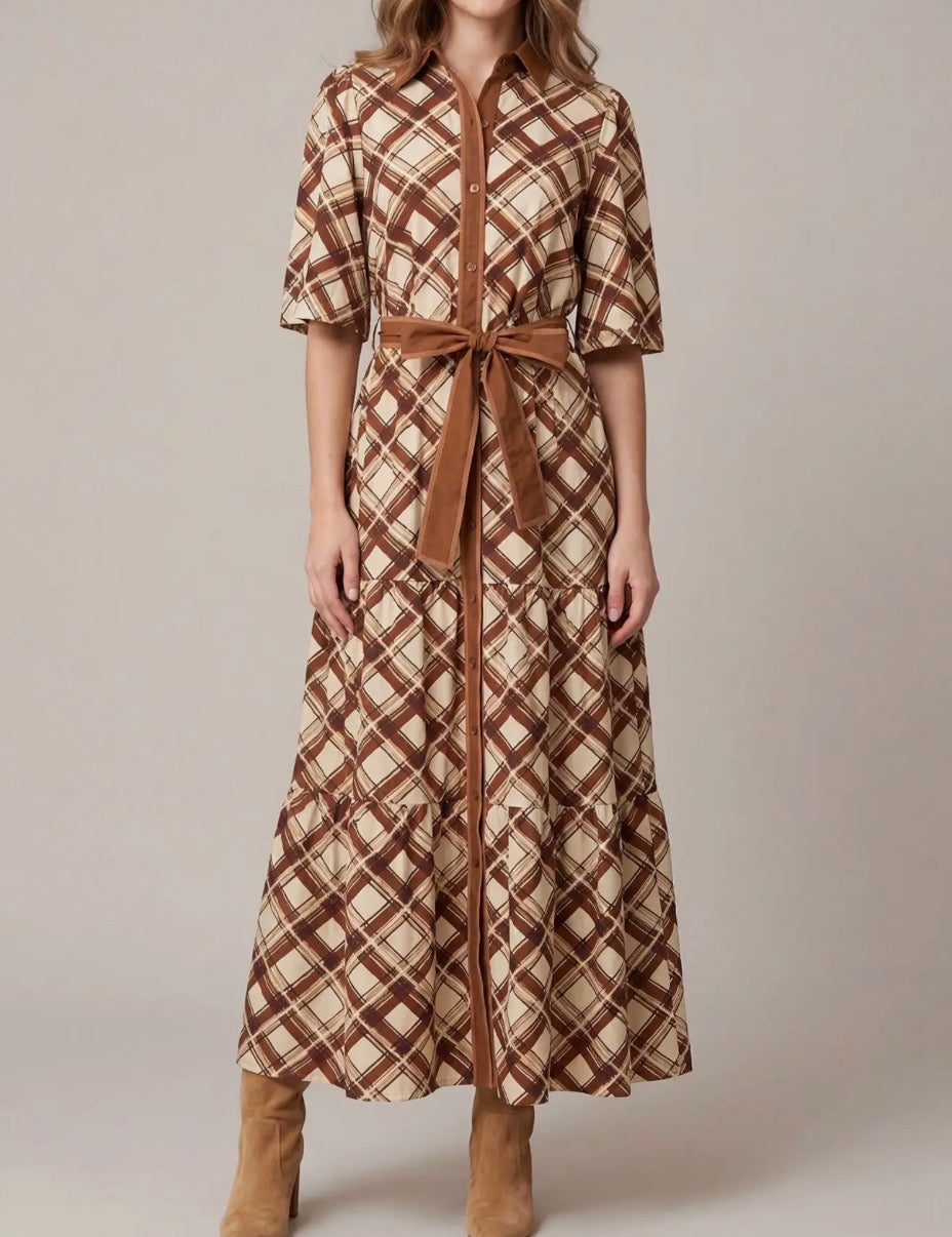 Chestnut Charm Maxi Dress
