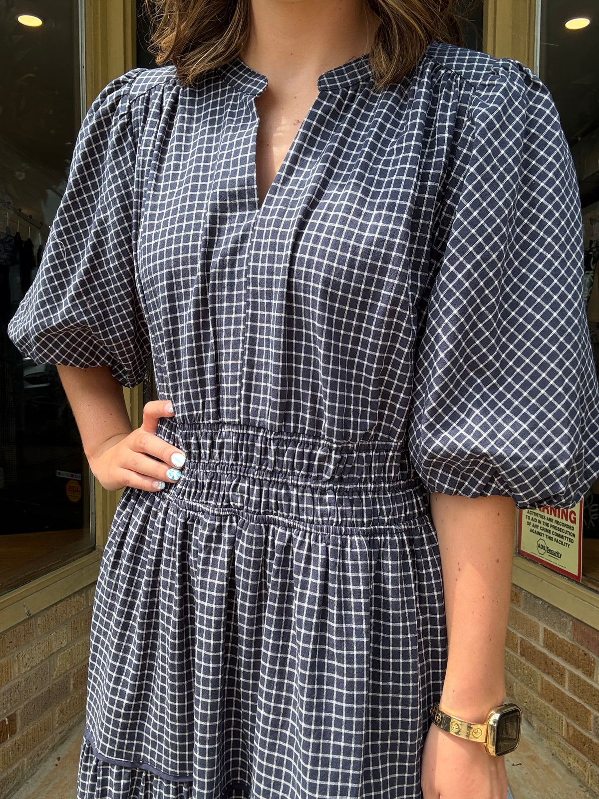Midnight Plaid Dress