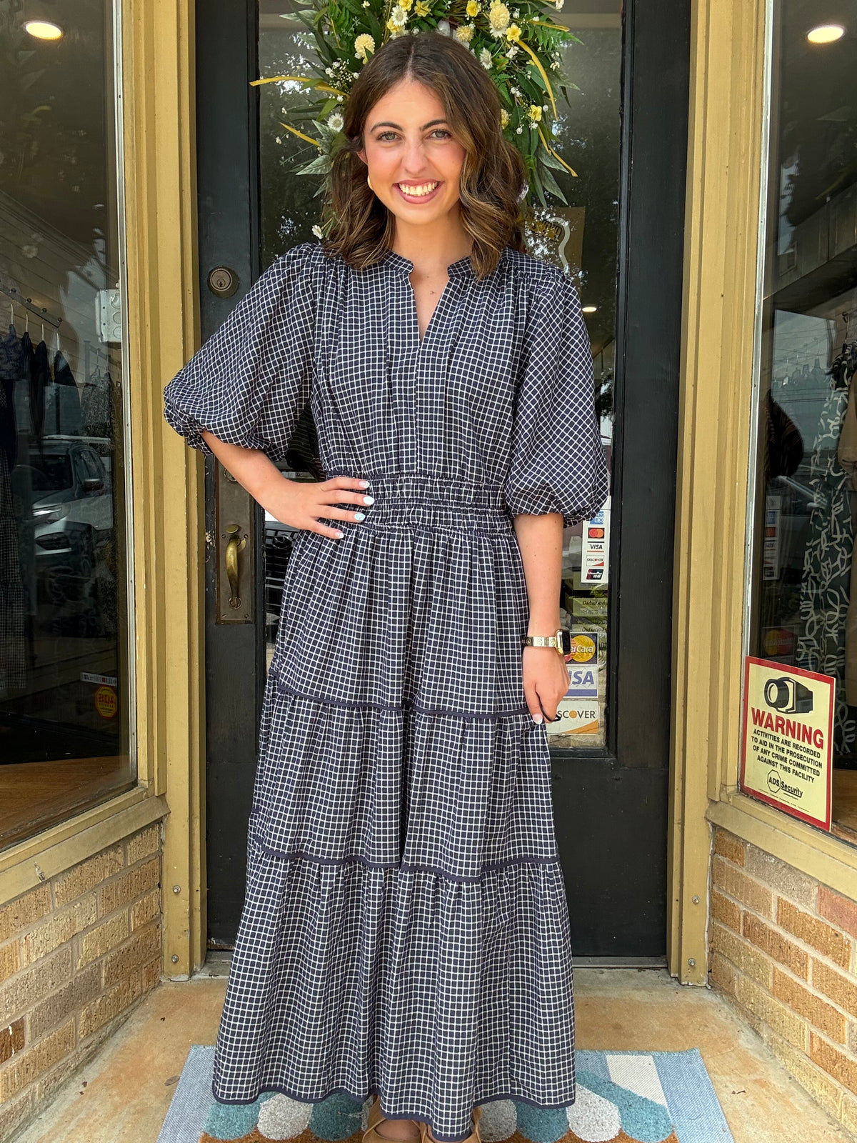 Midnight Plaid Dress