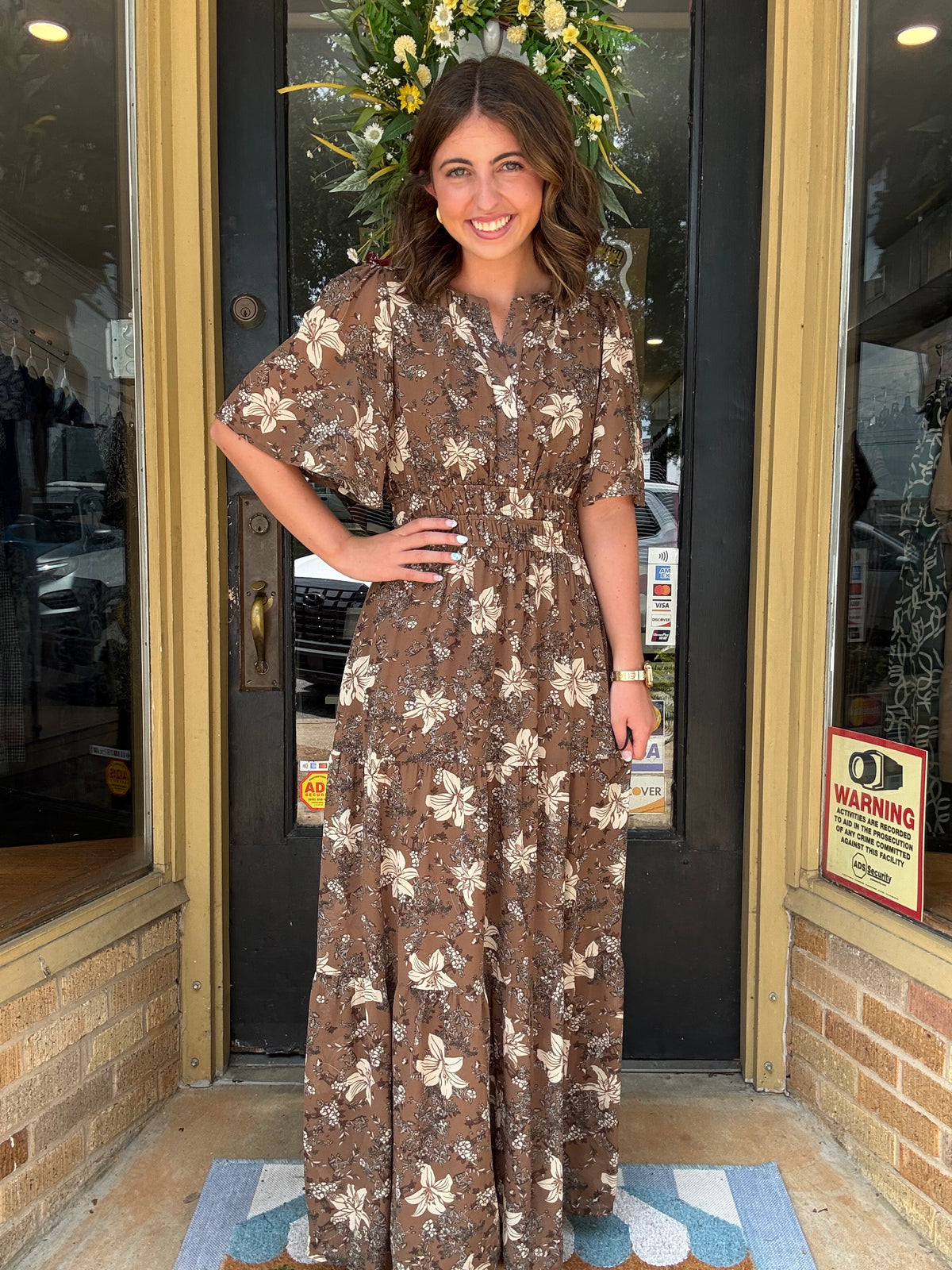 Mocha Magnolia Maxi Dress