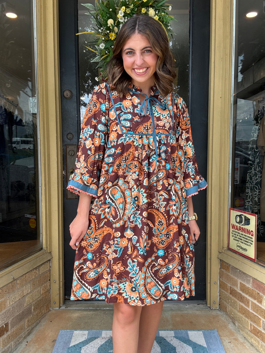 Teal Cedar Bloom Dress