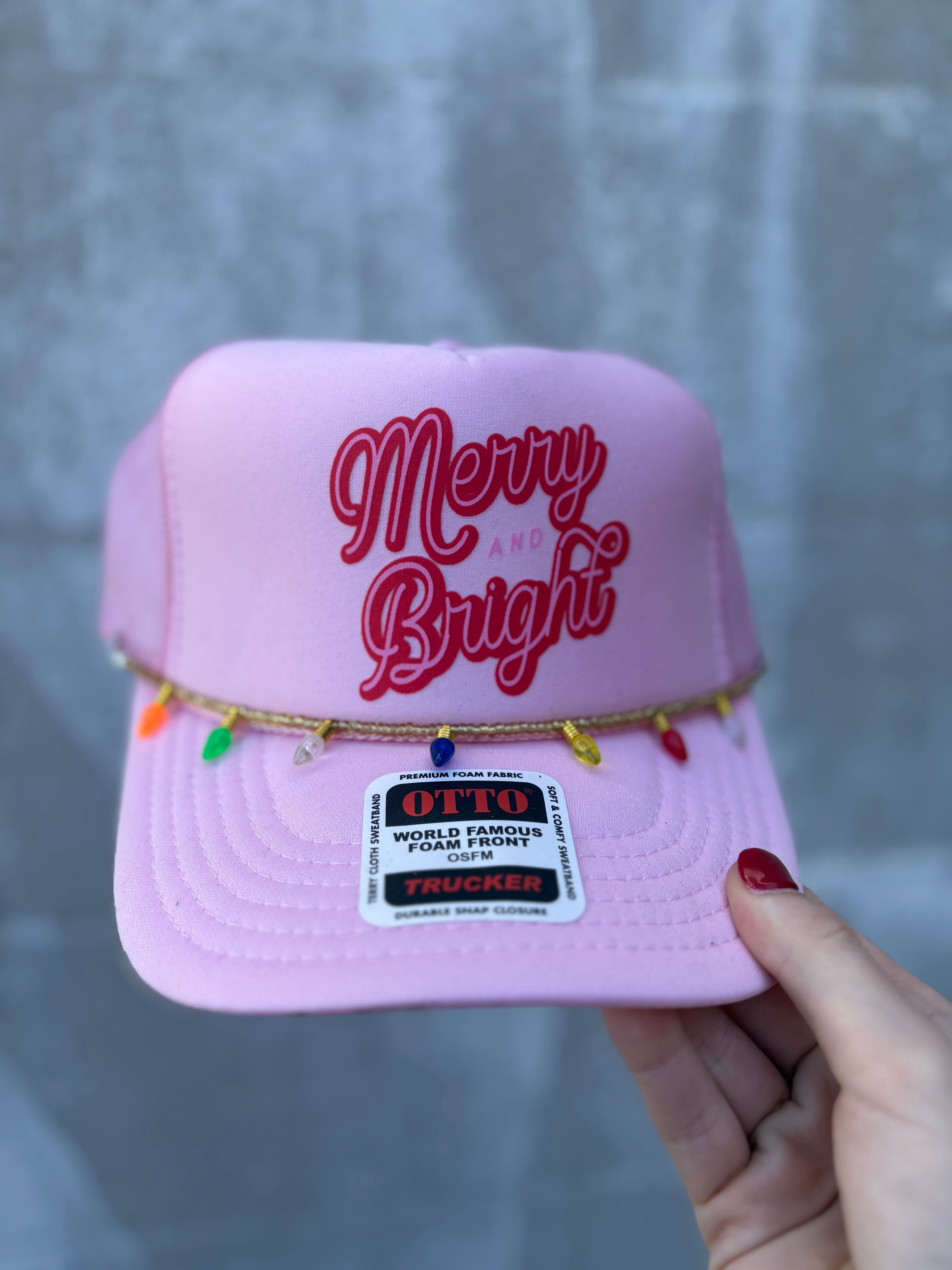 Merry & Bright Light Pink Hat