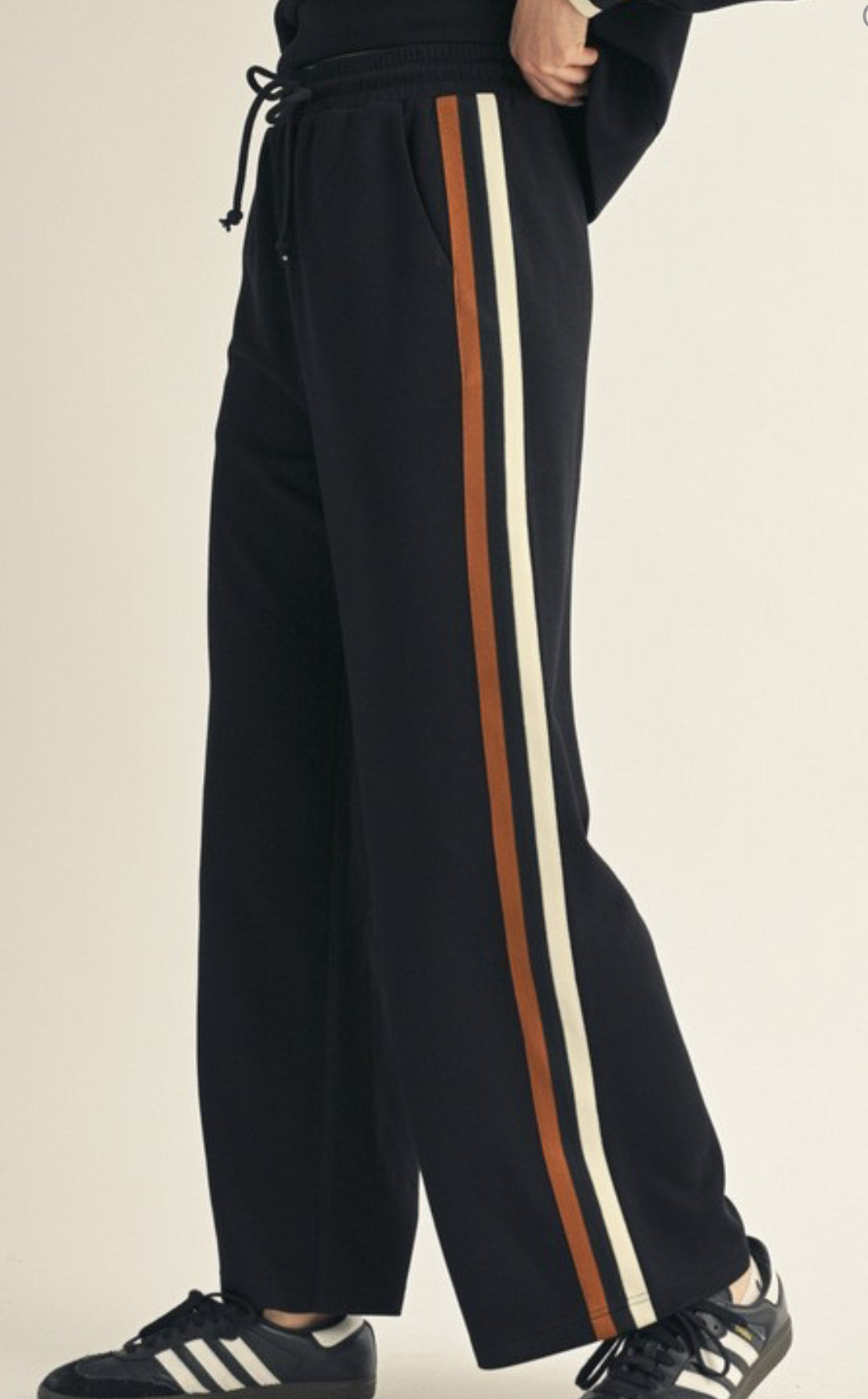 Black Colorblock Sweatpants