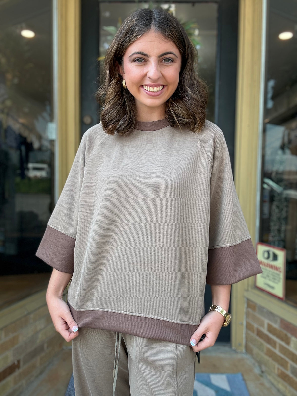 Brown Sugar Cloud Knit Top
