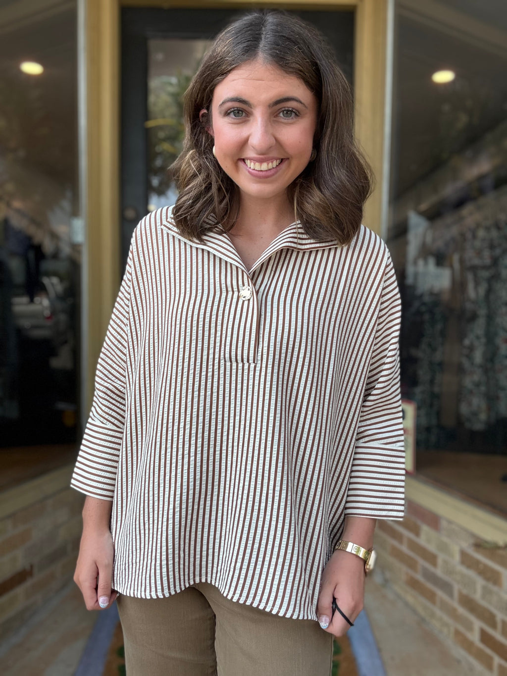 Rich & Refined Stripe Blouse