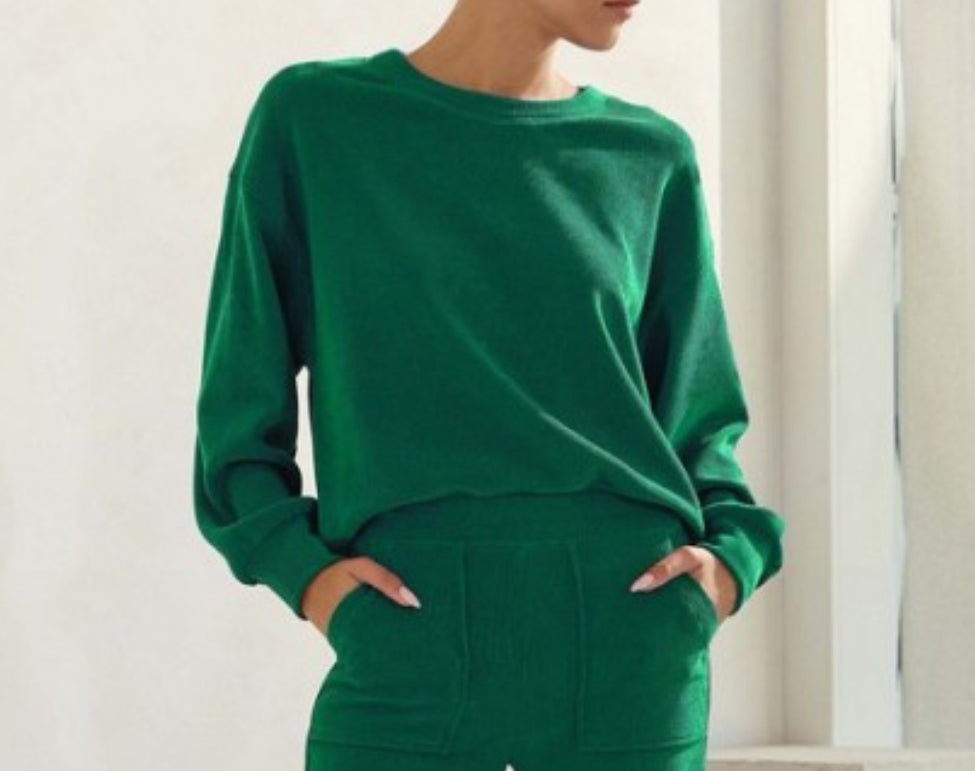 Forest Green Corduroy Top