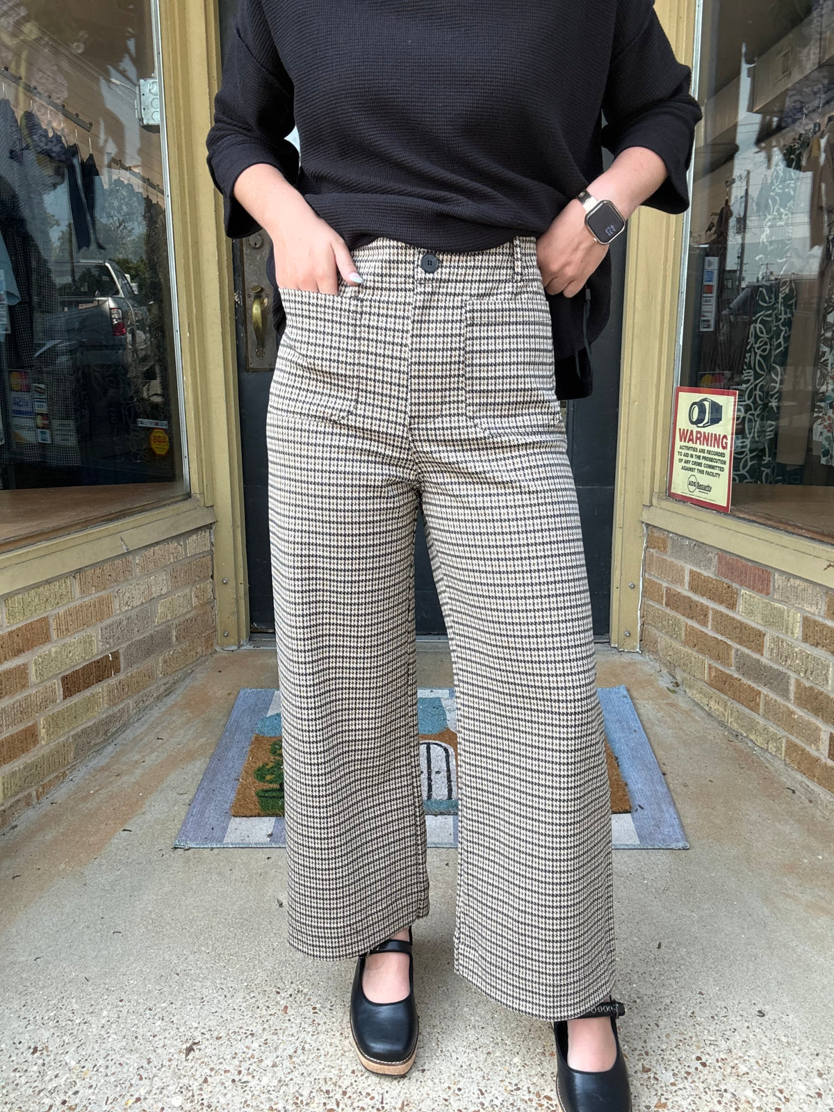 Hazel Houndstooth Pants