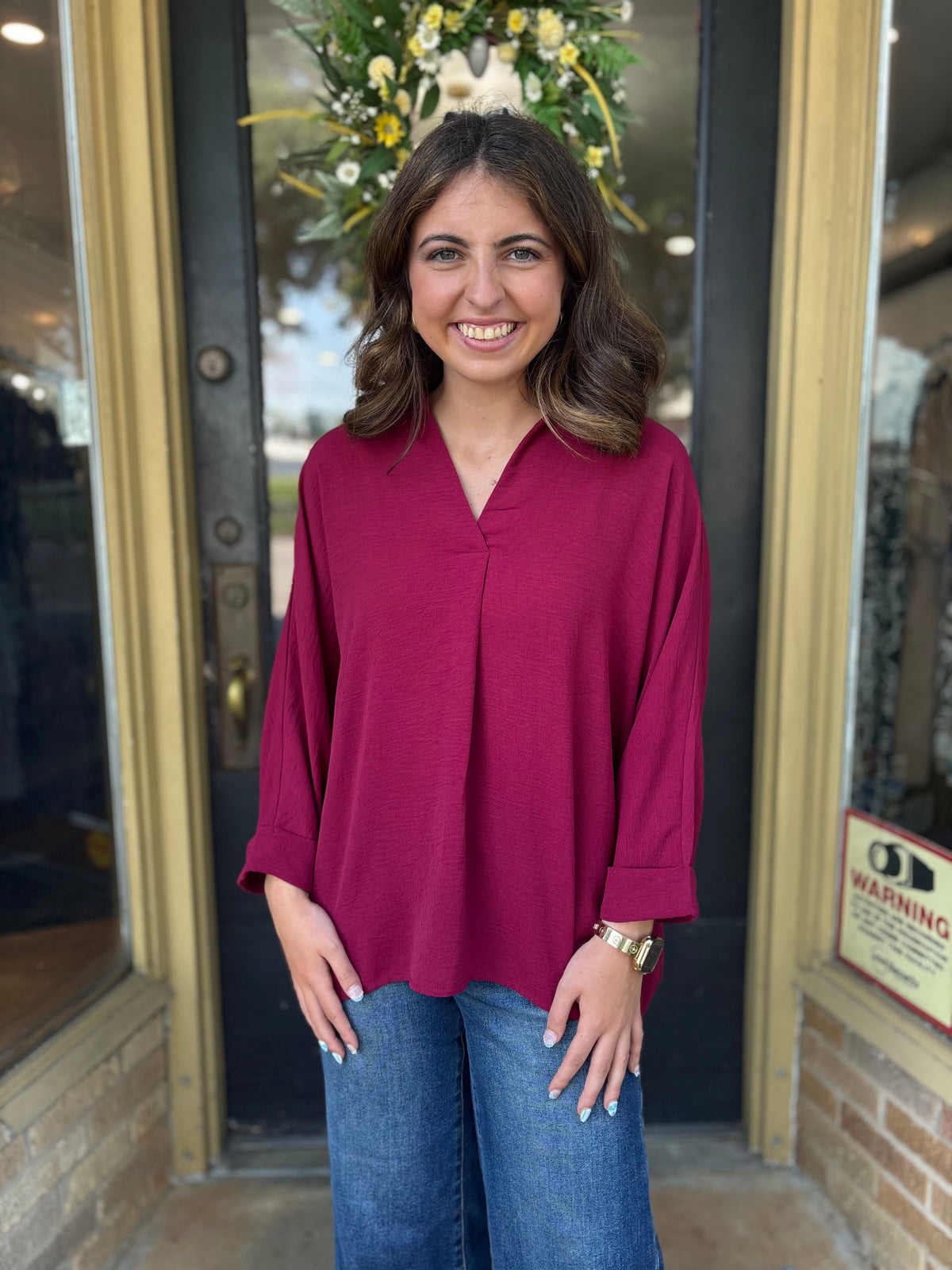 Wine Whisper Blouse