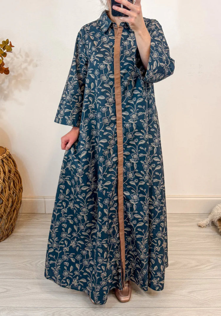 Dark Navy Floral Maxi Dress