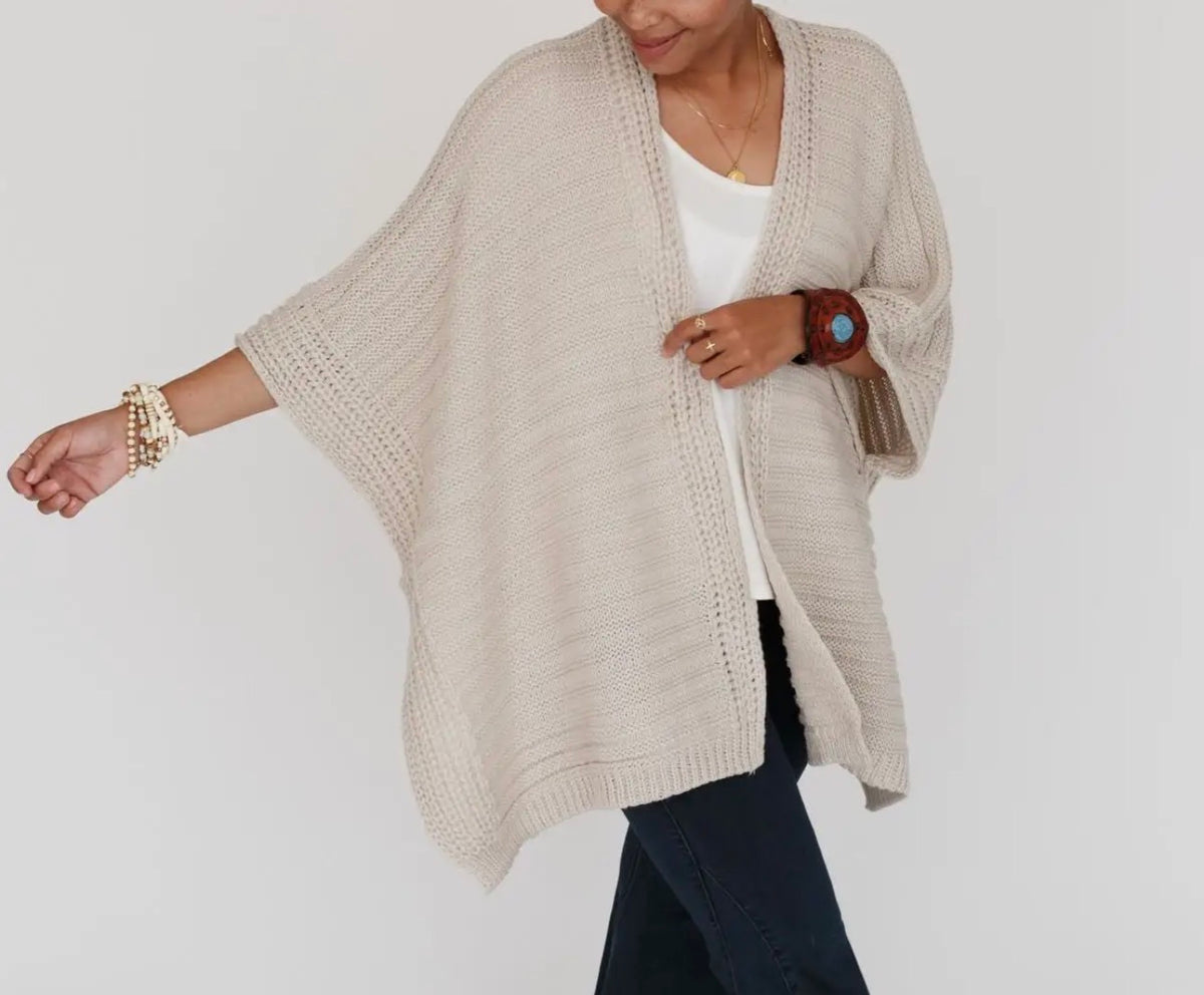 So Deserving Poncho Sweater