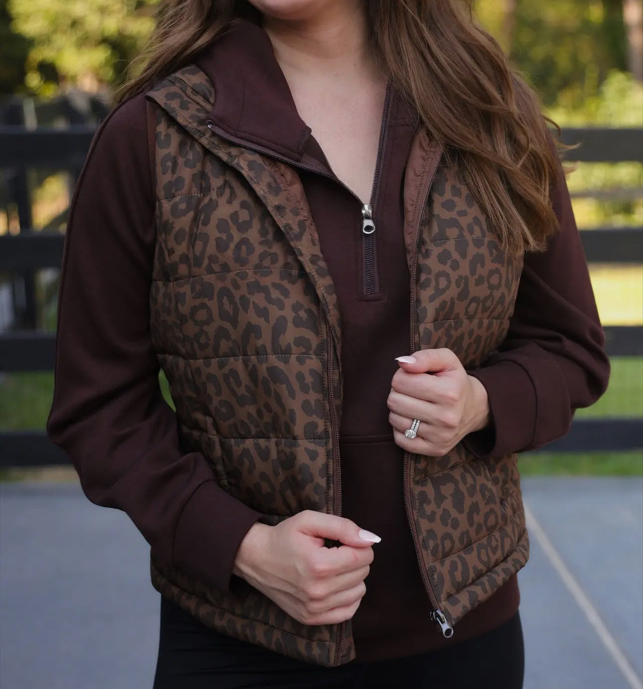 Leopard Coco Puffer Vest