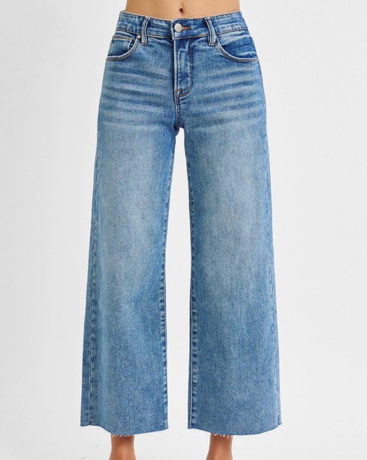 Risen Medium Wash Crop Jeans