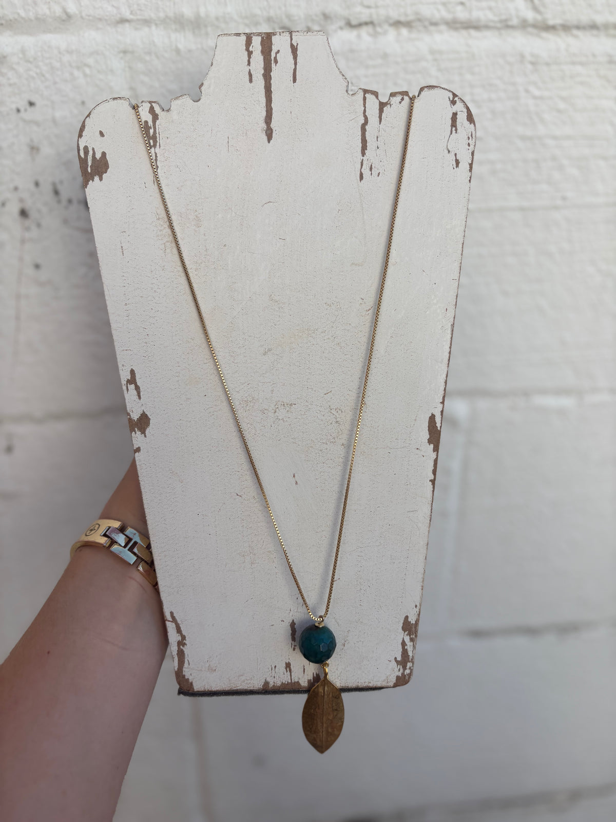 The Eloise Necklace- Green Onyx