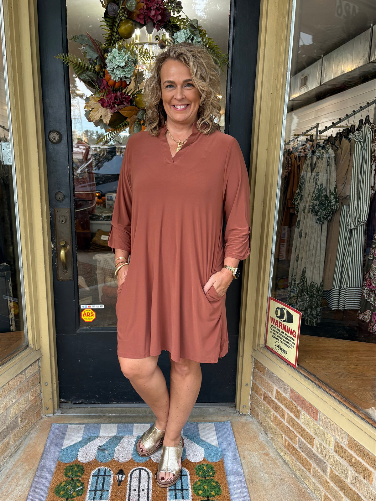 PLUS Simply Caramel Dress