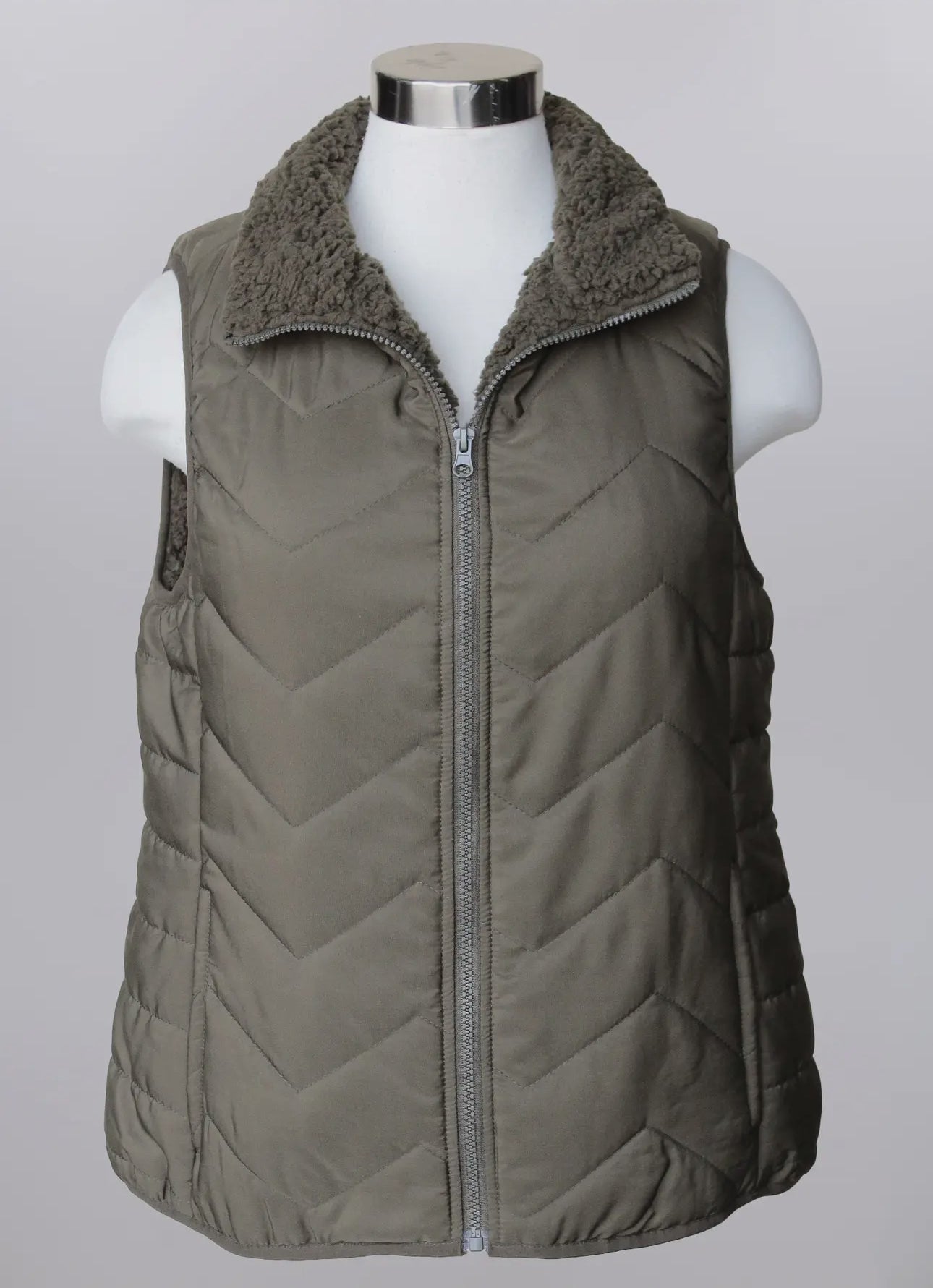 Olive Puffer Vest