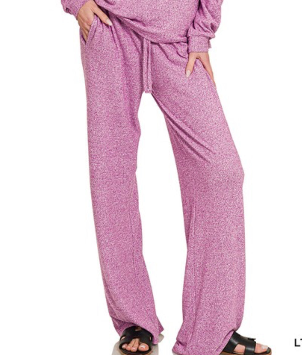 Soft Melange Set Pants/ Pants Only